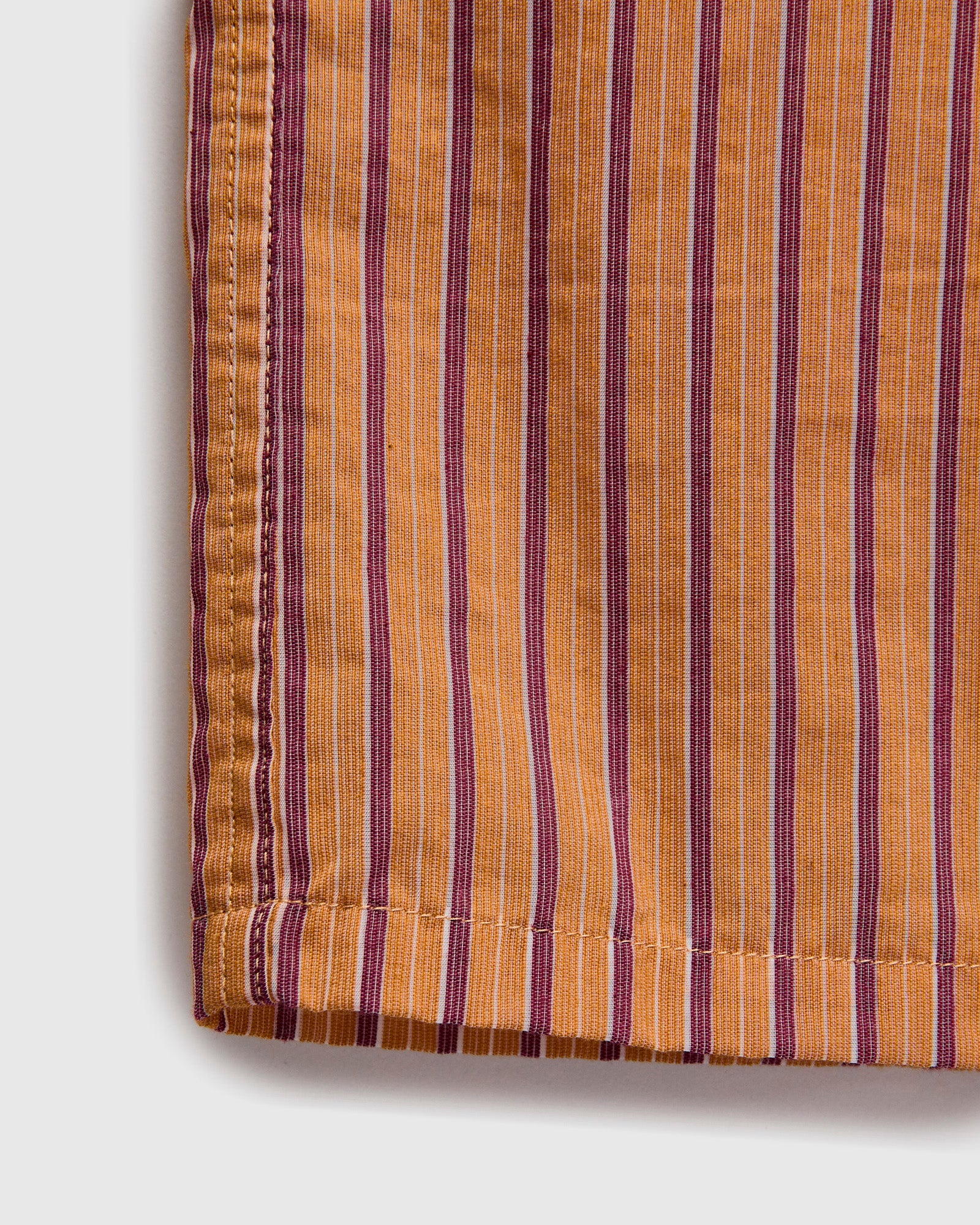 Bumpy Stripe Open Collar Shirt in Orange - Image 6