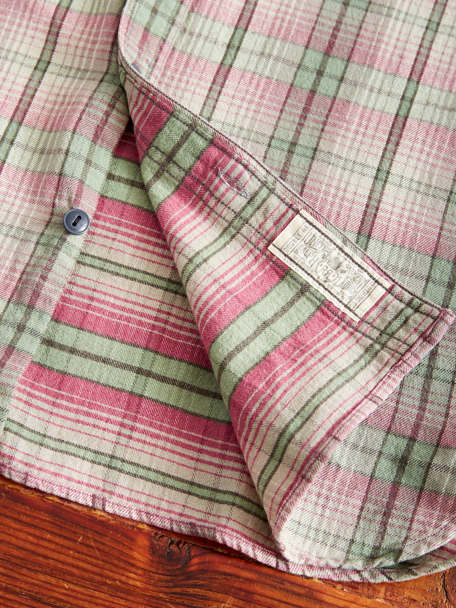 Butte Work Shirt in Sage/Pink - Image 8