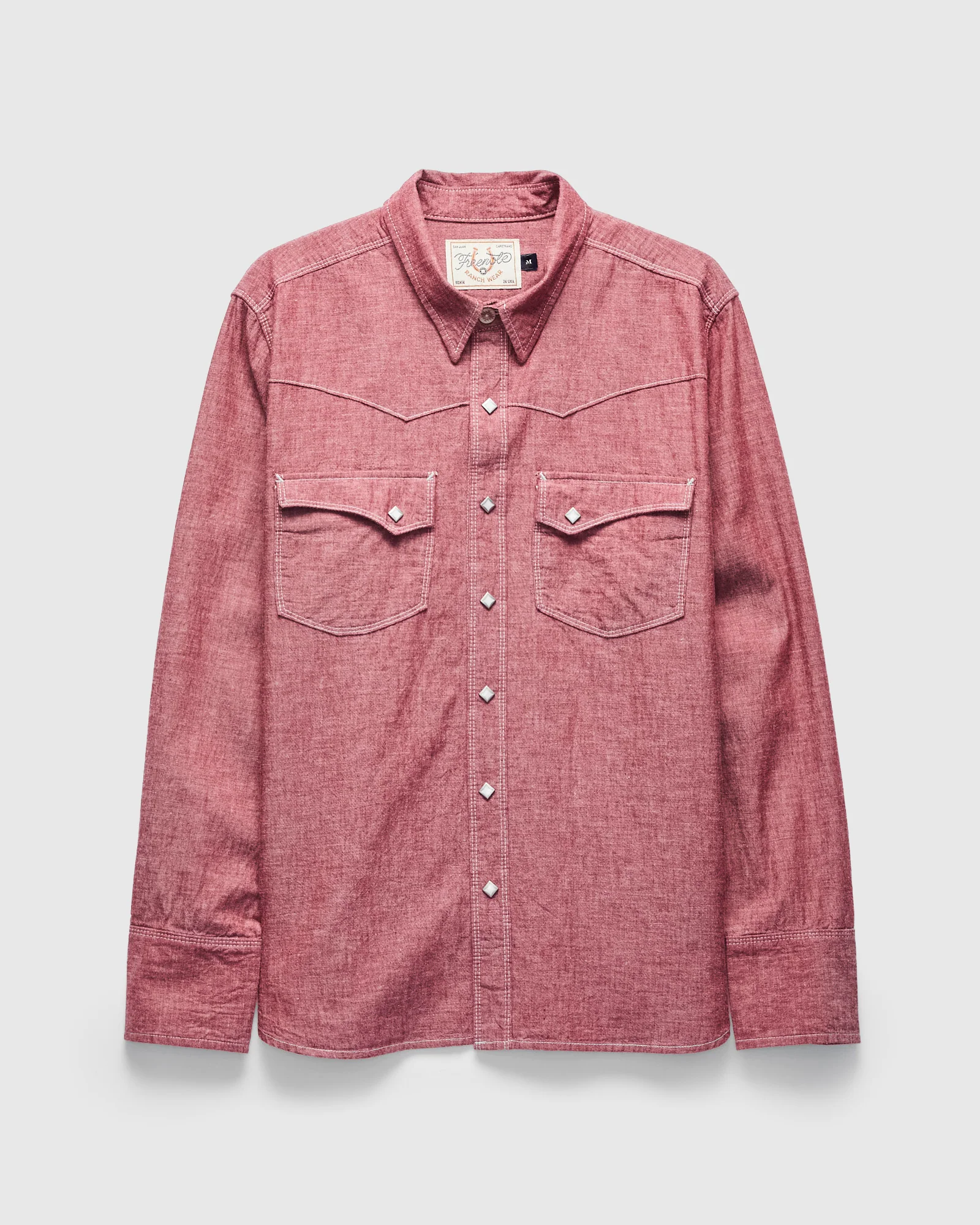 Calico Western Shirt in Dusty Red