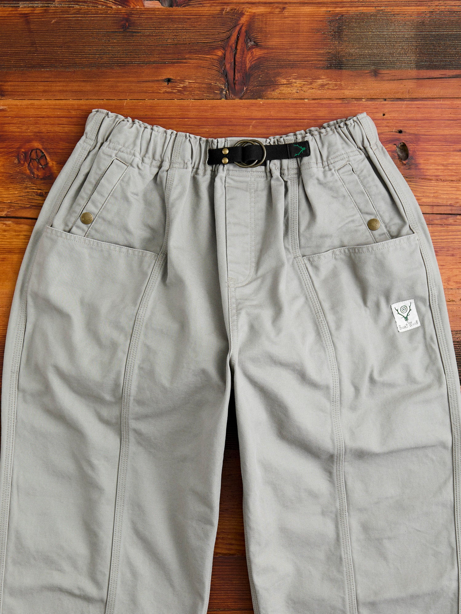 Canvas Belted C.S Pant in Grey - Image 3