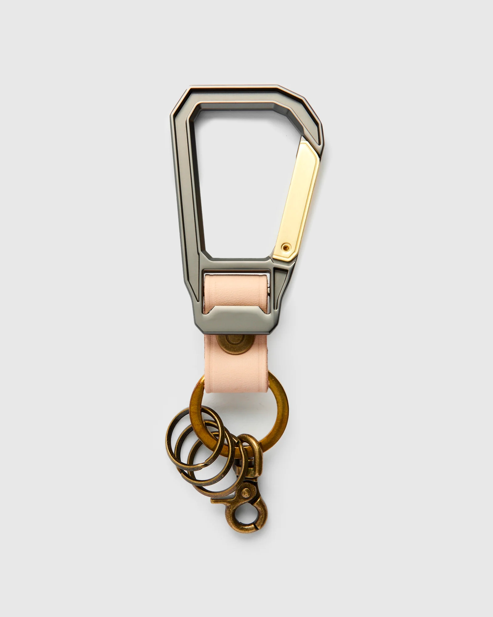 Carabiner Keychain in Beige - Image 4