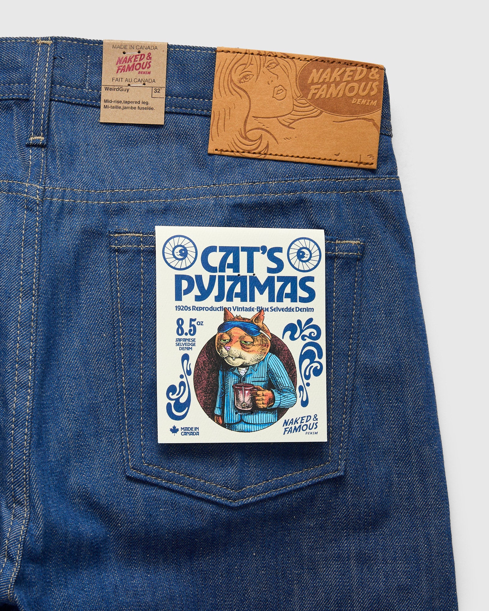 "Cat's Pyjamas" 8.5oz Selvedge Denim - Weird Guy Fit - Image 4