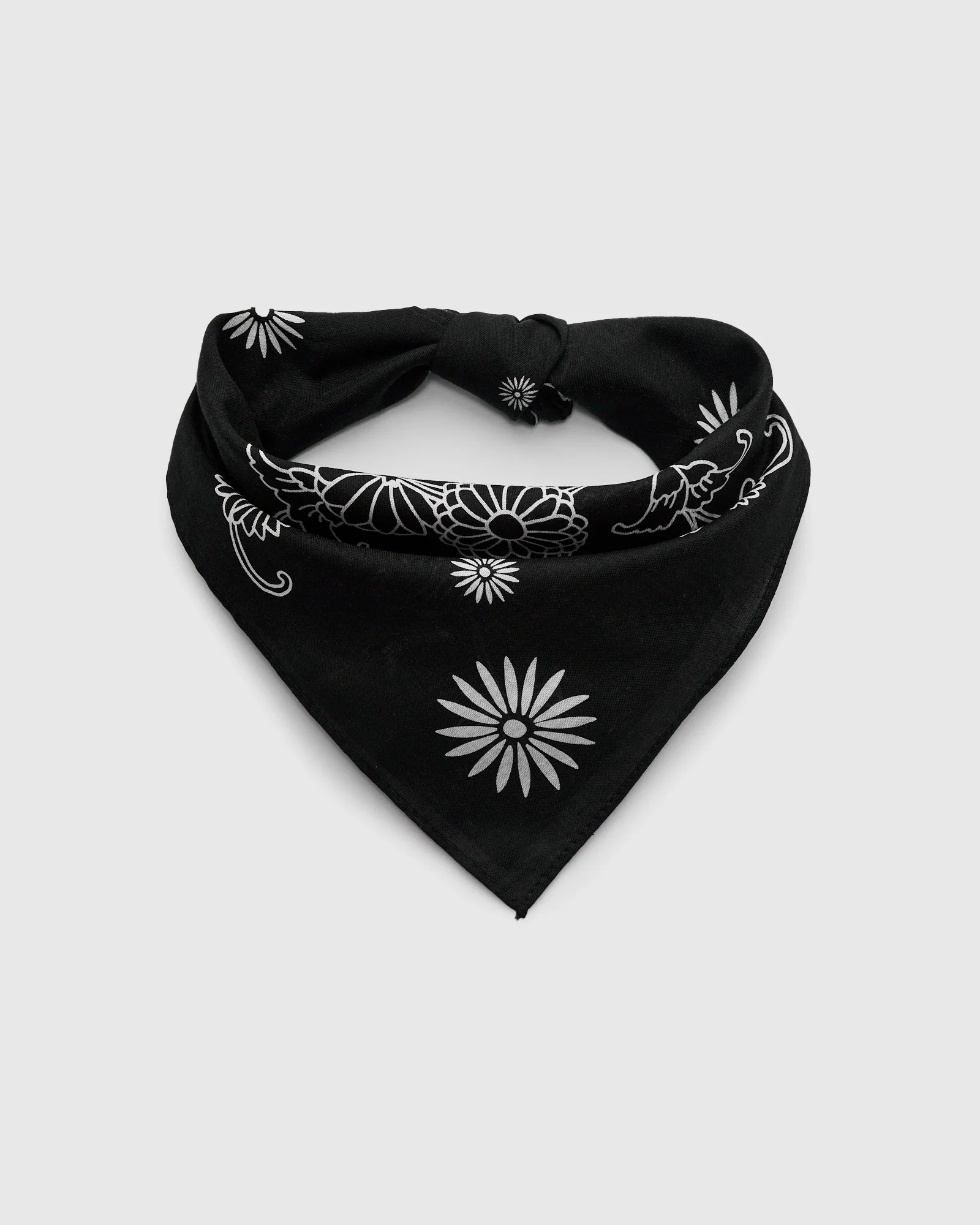 Chrysanthemum Bandana in Black - Image 2