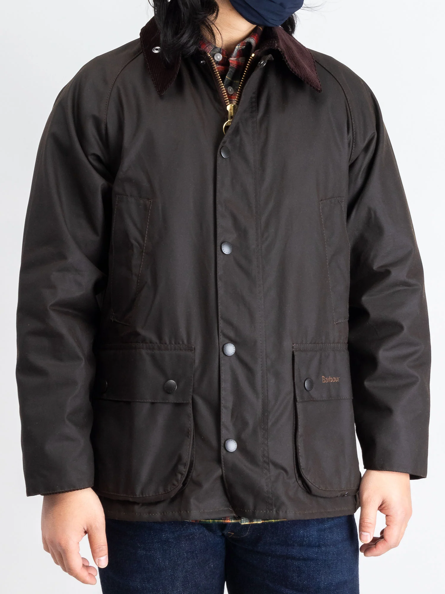 "Classic Bedale" Wax Jacket in Olive - Image 2