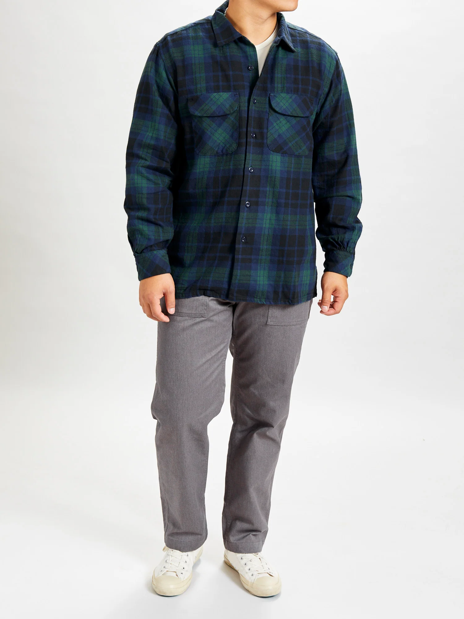 Classic Shirt in Blackwatch Cotton Flannel - Image 11