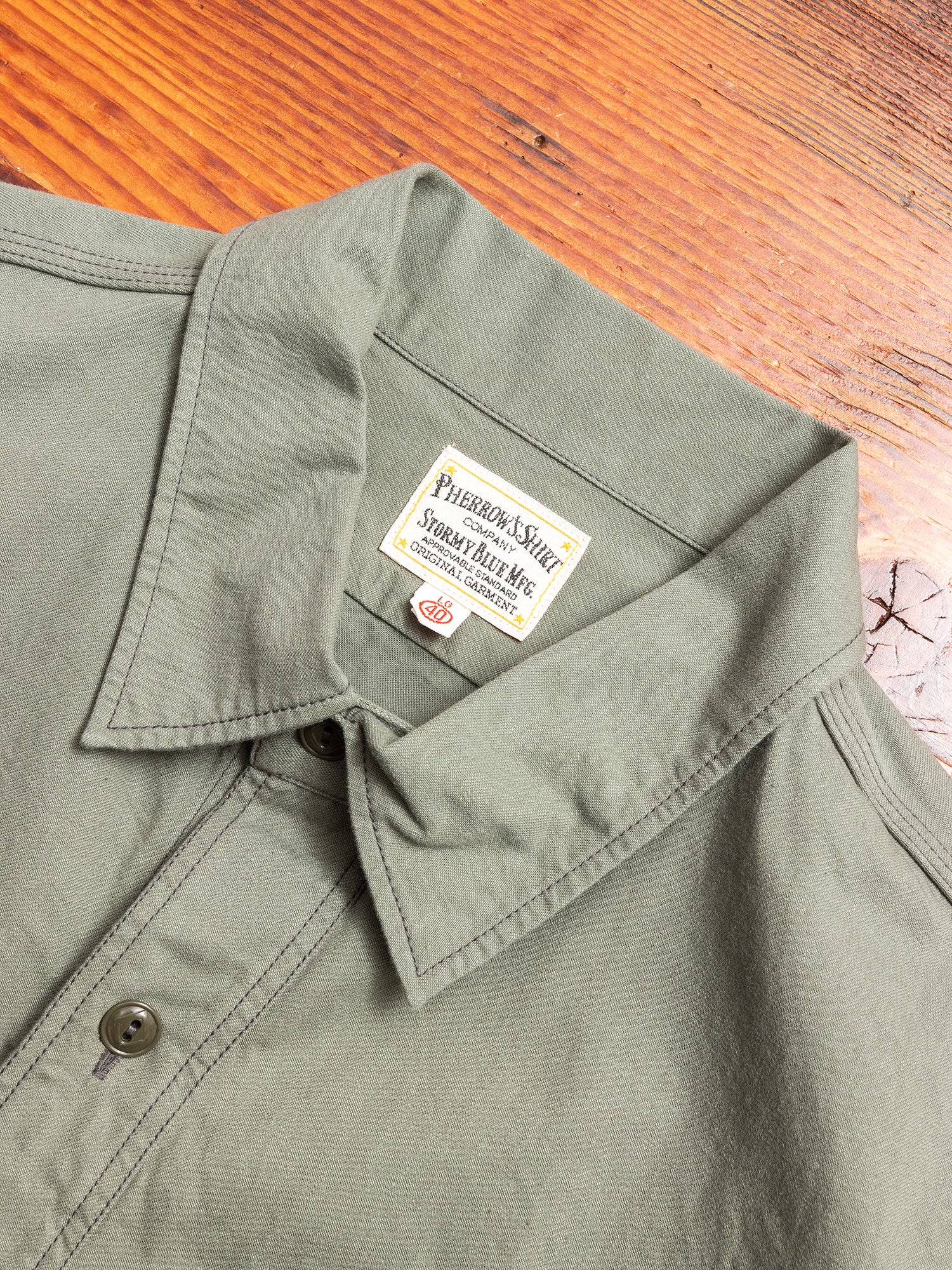 Classic Work Shirt in Olive - Image 2