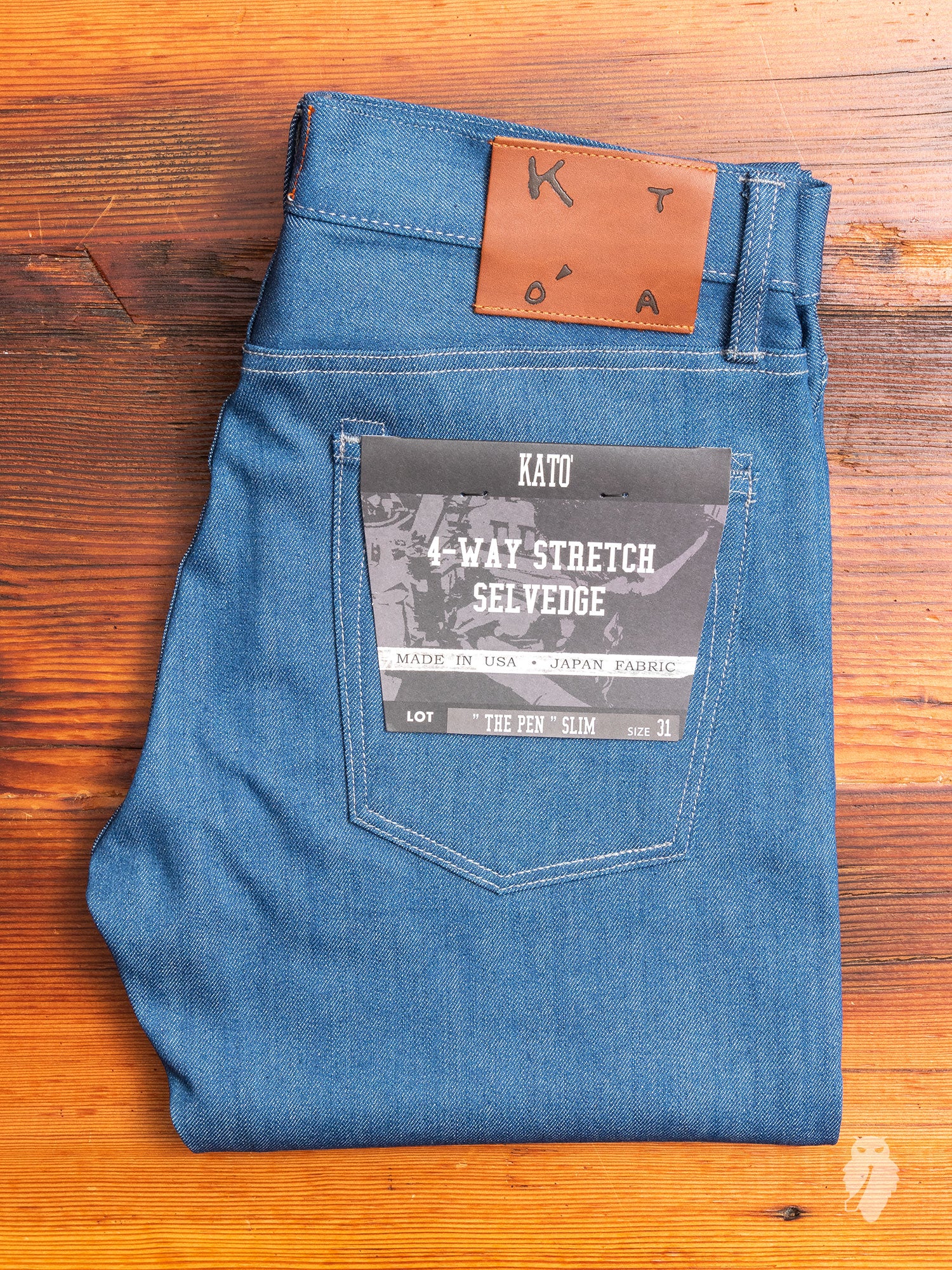 "Cobalt" 10.5oz Stretch Selvedge Denim - Pen Slim - Image 2