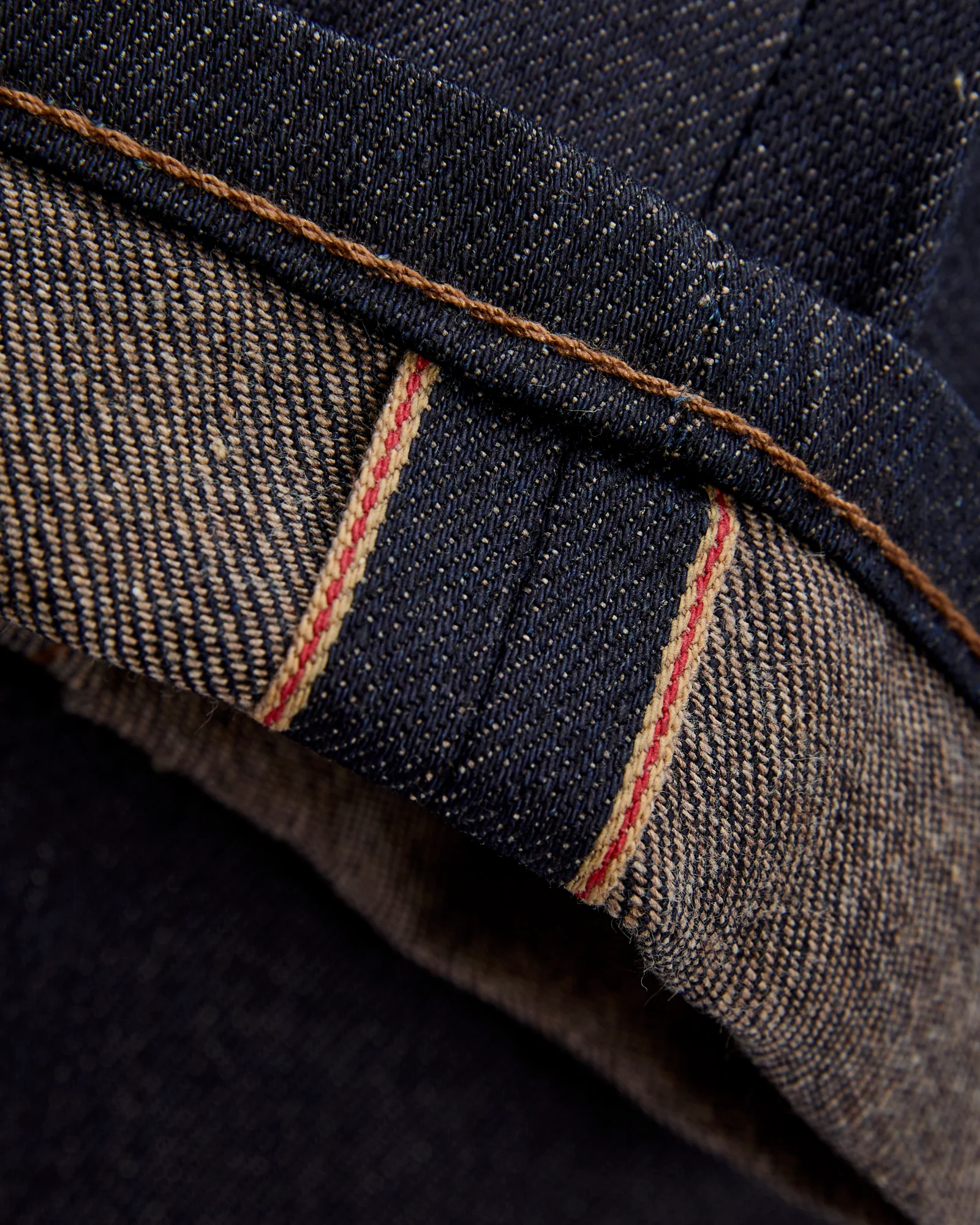 "Coffee Dye" 12.5oz Selvedge Denim - Easy Guy Fit - Image 8