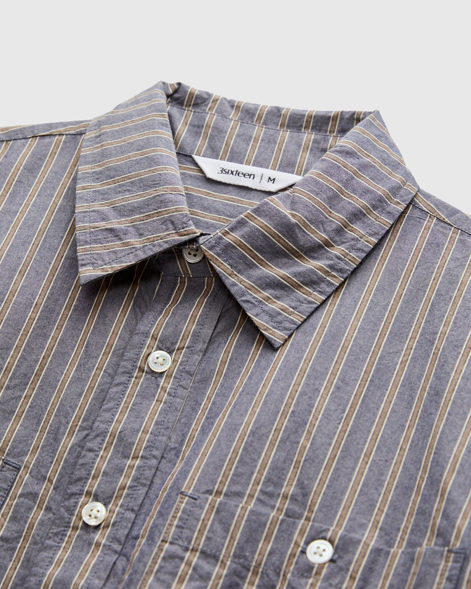 Commuter Shirt in Navy/Coyote Stripe - Image 3