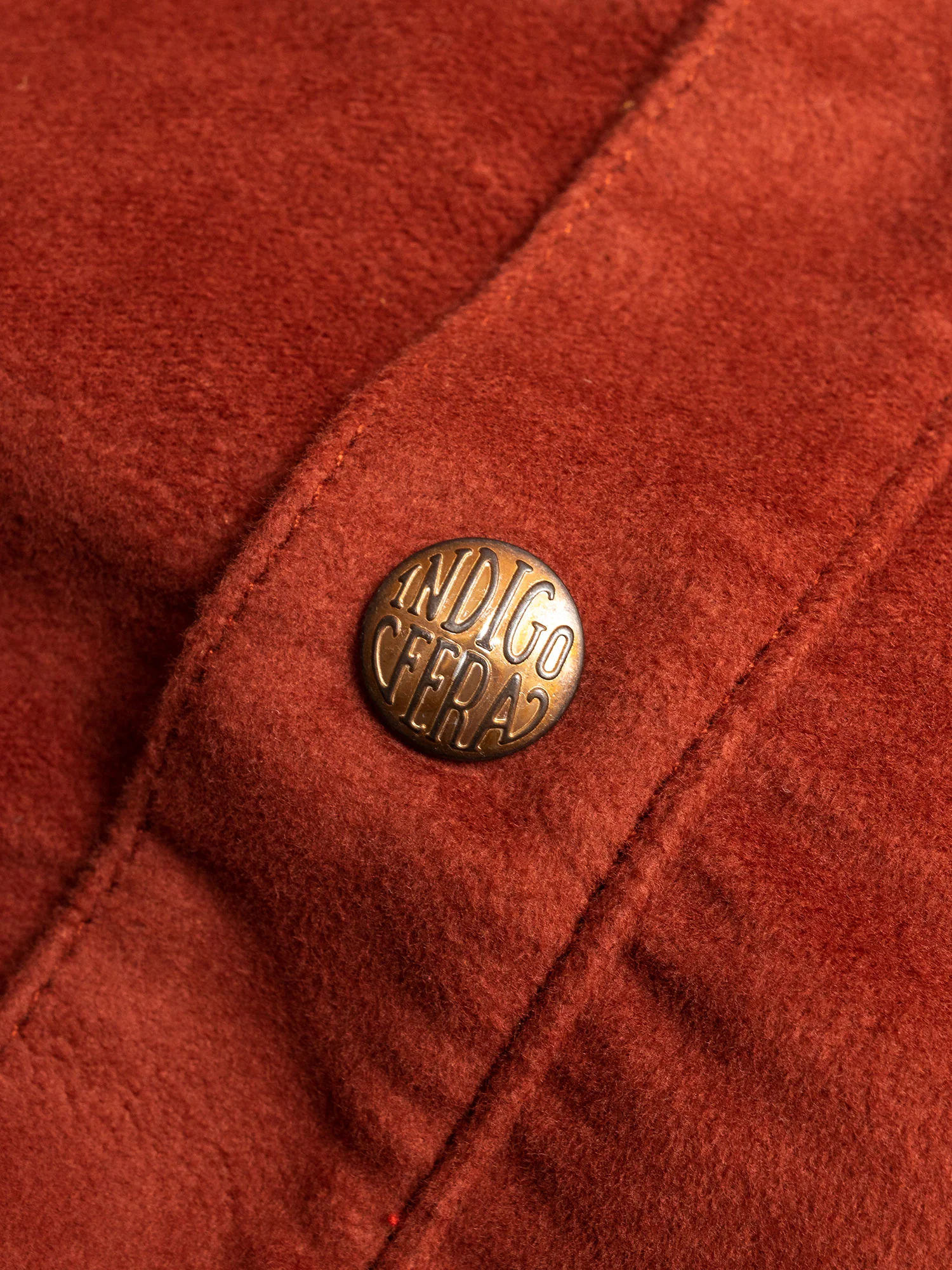 Copeland Moleskin Shirt in Rust - Image 4