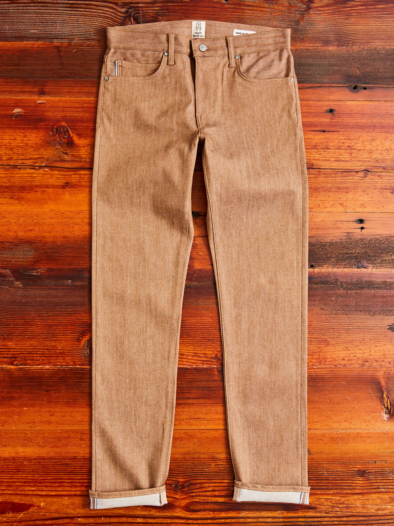 "Copper Raw" 10.5oz Stretch Selvedge Denim - Pen Slim - Image 5