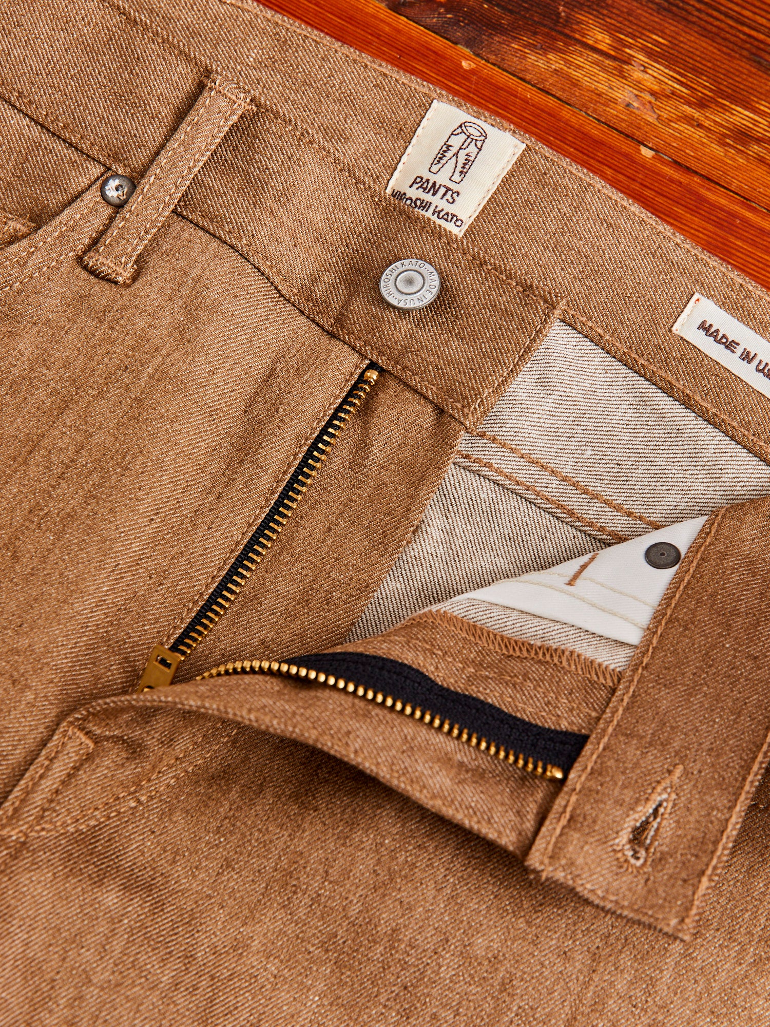 "Copper Raw" 10.5oz Stretch Selvedge Denim - Pen Slim - Image 9