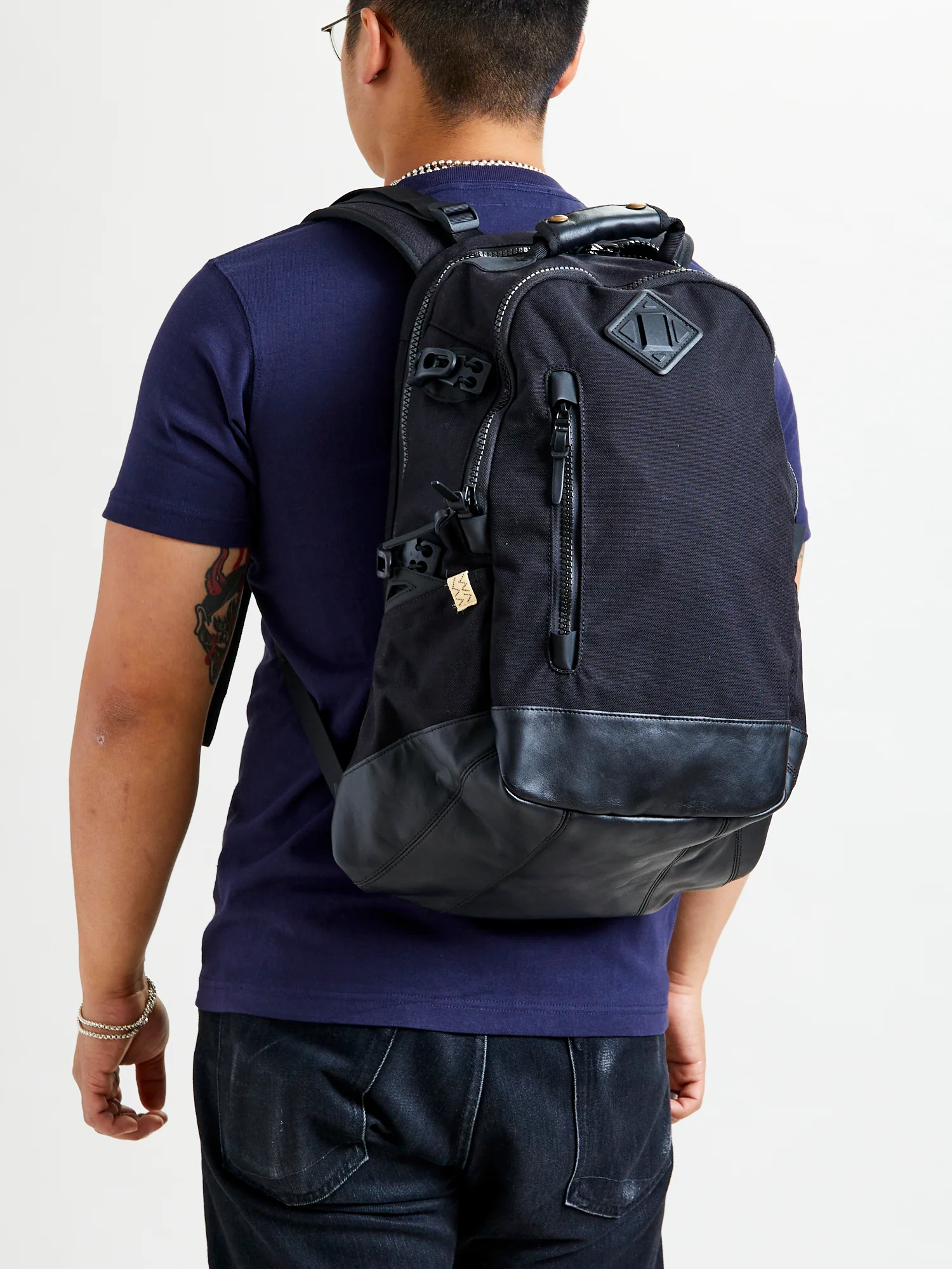 Cordura 20L Backpack in Black Lambskin - Image 2