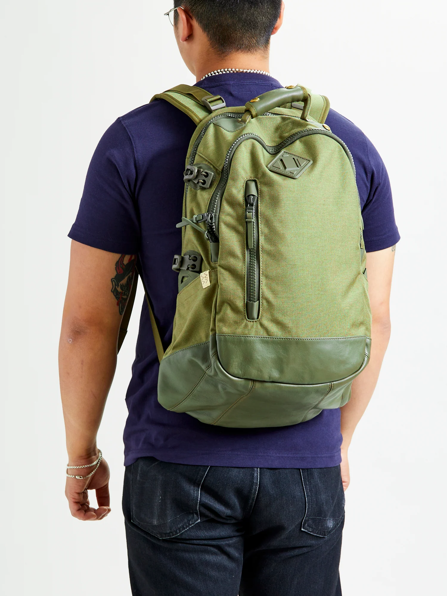 Cordura 20L Backpack in Olive Lambskin - Image 2