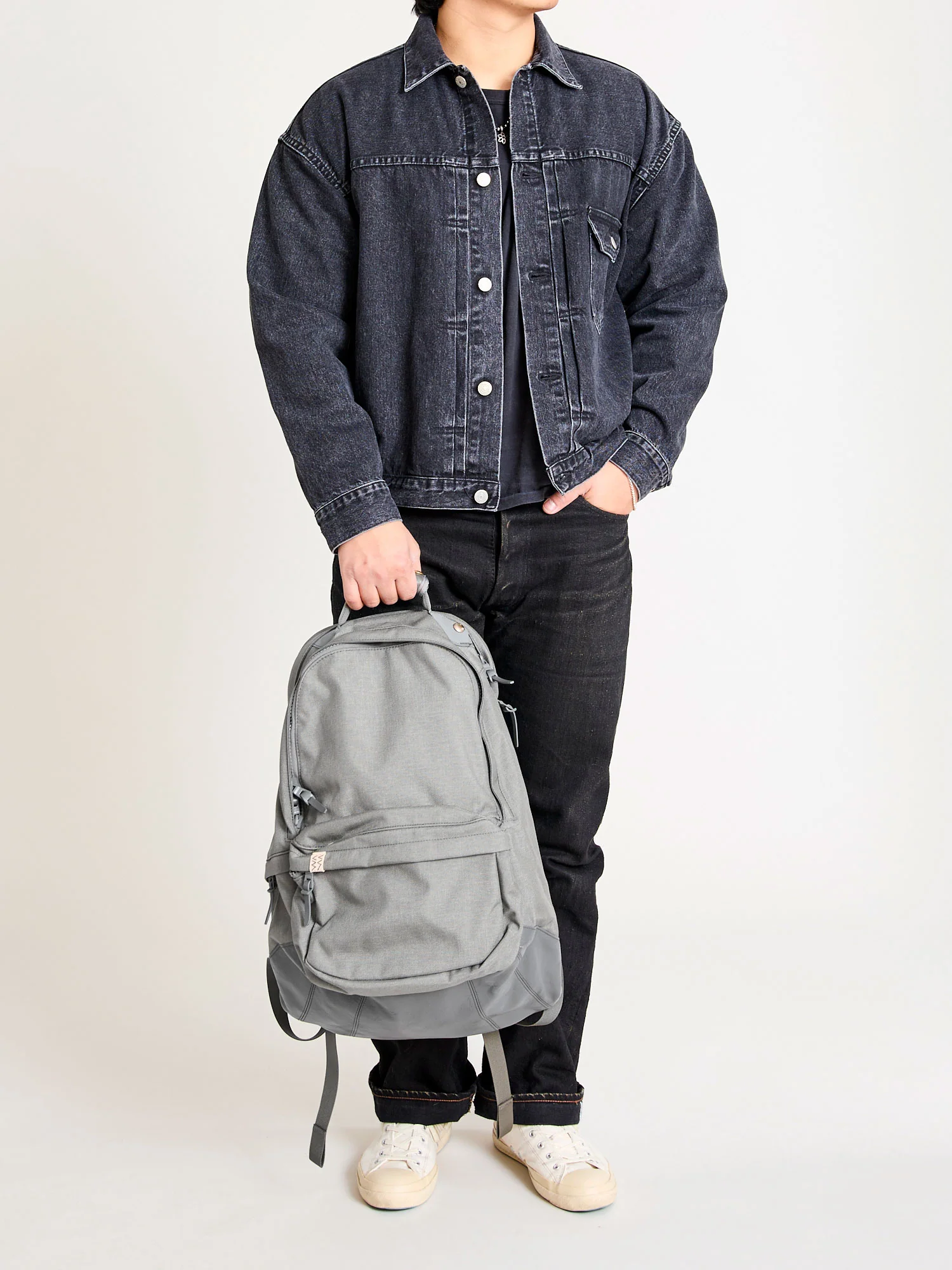 Cordura 22L Backpack in Grey Lambskin - Image 14