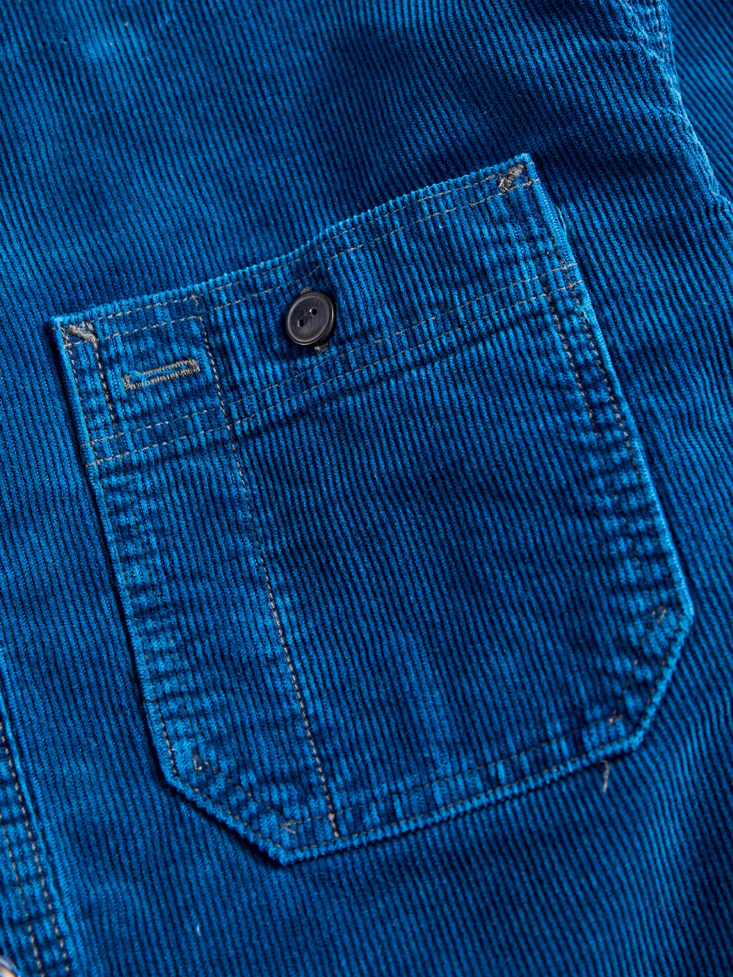 Cameron Corduroy Workshirt in Medium Indigo Wash - Image 4