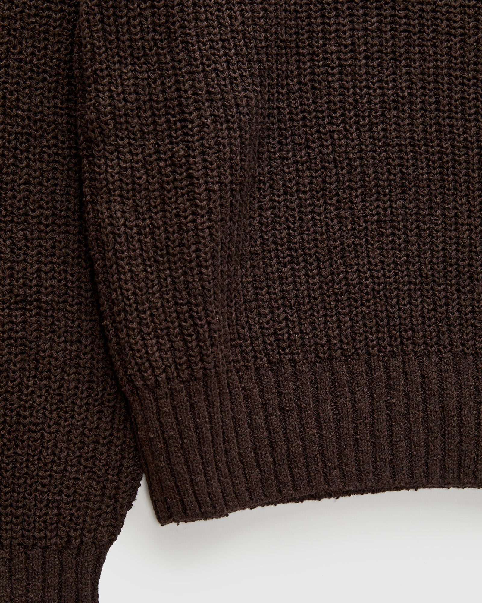 Cotton Crewneck Sweater in Bark Boucle - Image 5