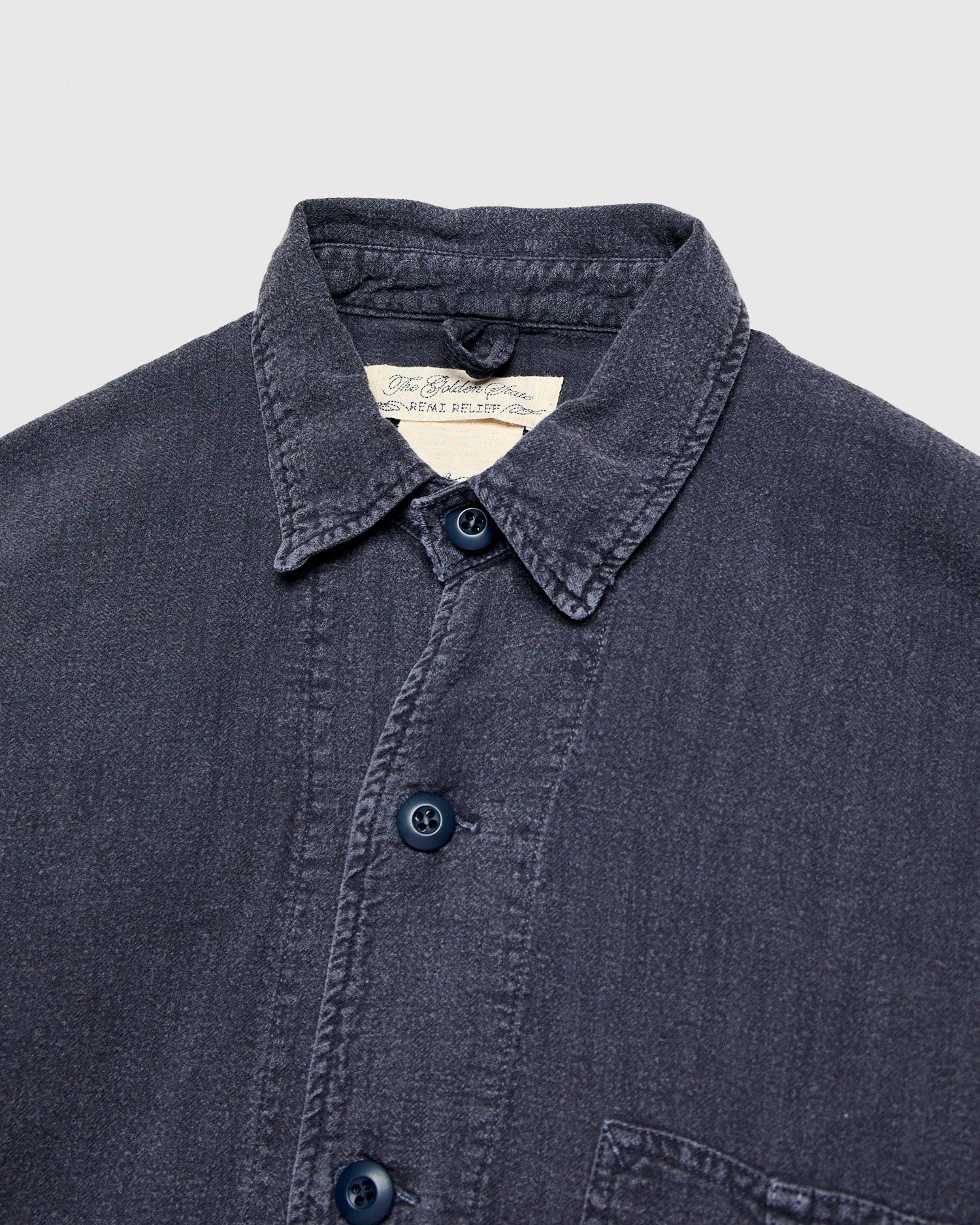 Cotton Linen Tusser Coverall in Navy - Image 3