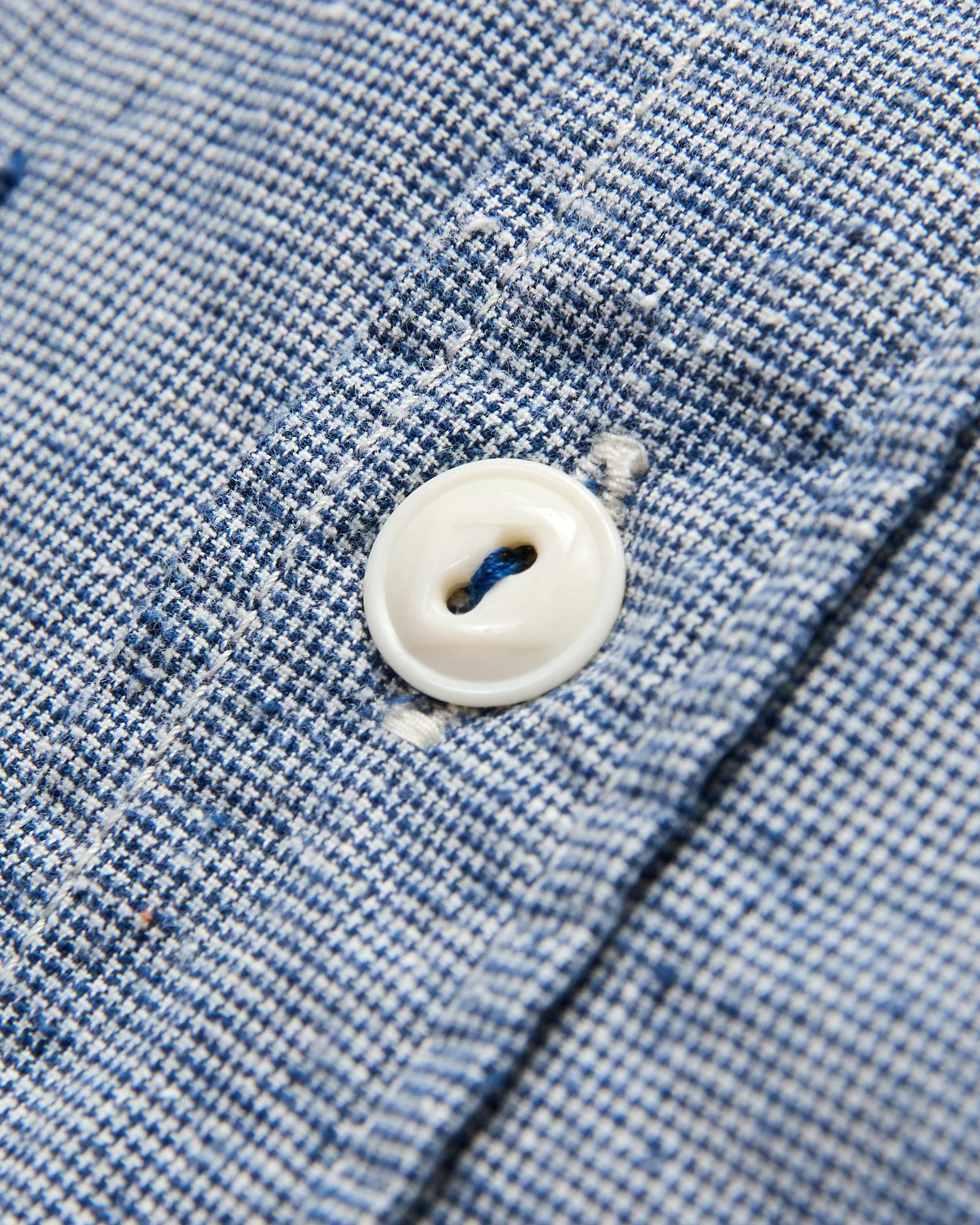 Cotton Silk Work Shirt in Mini Check - Image 5
