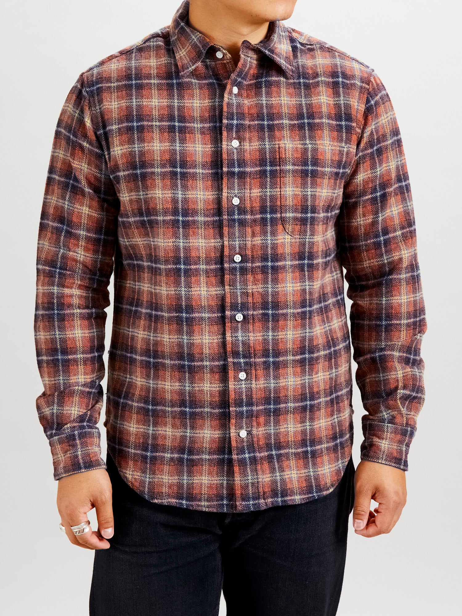 Cotton Tweed Check in Red - Image 2