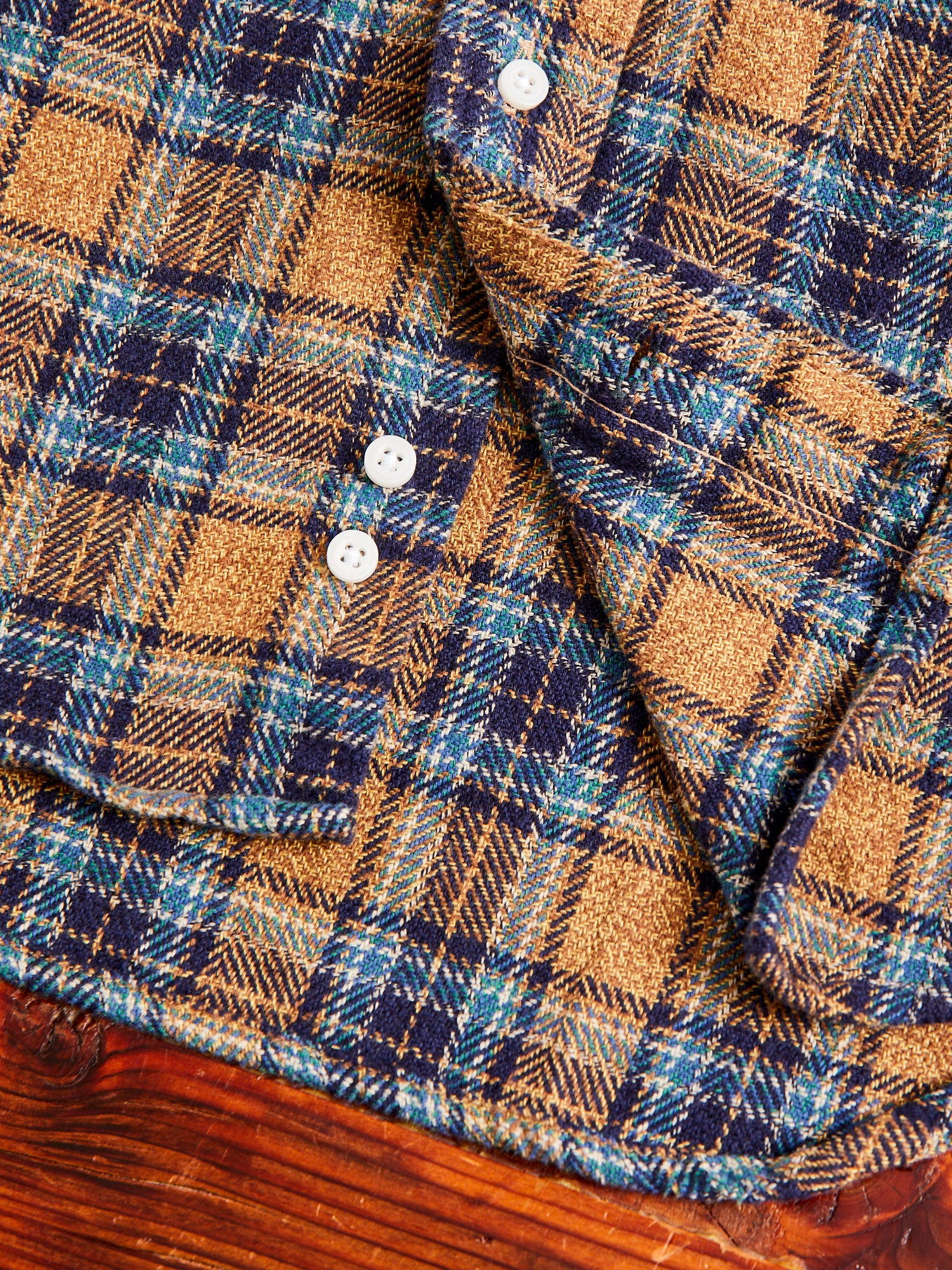 Cotton Tweed Check in Tan - Image 7