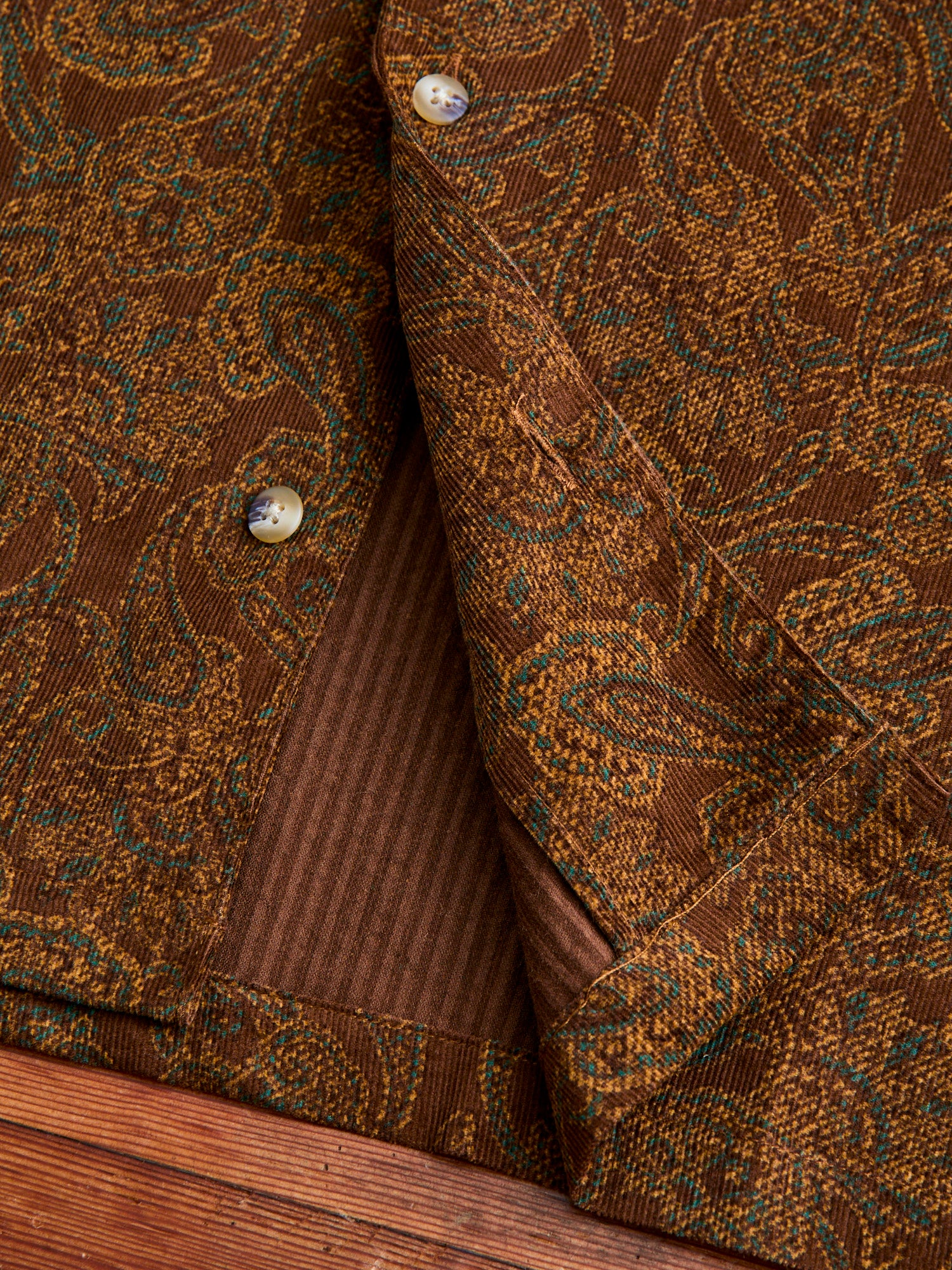 Crammond Shirt in Rust Paisley - Image 8