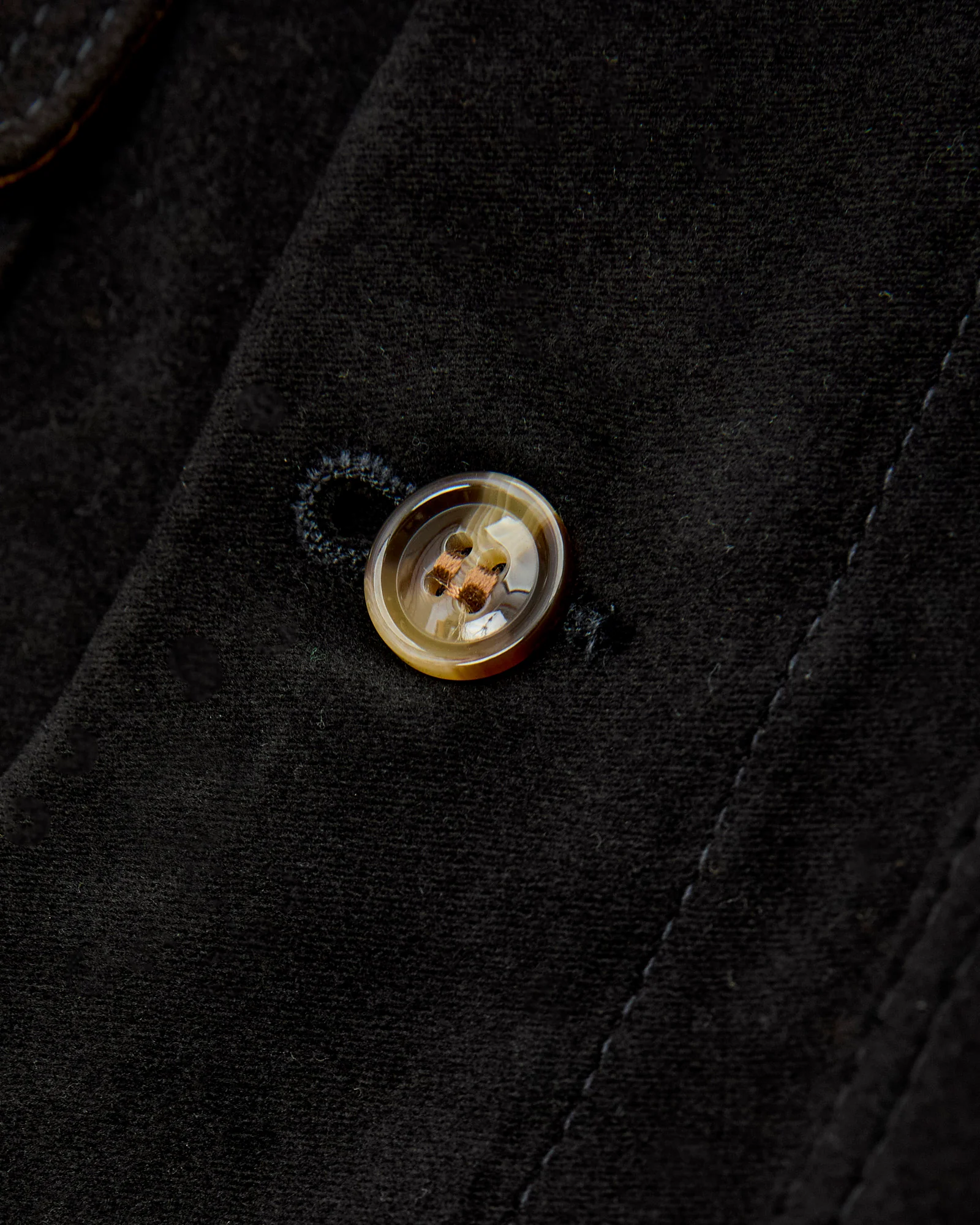Crissman Overshirt in Black Moleskin - Image 4