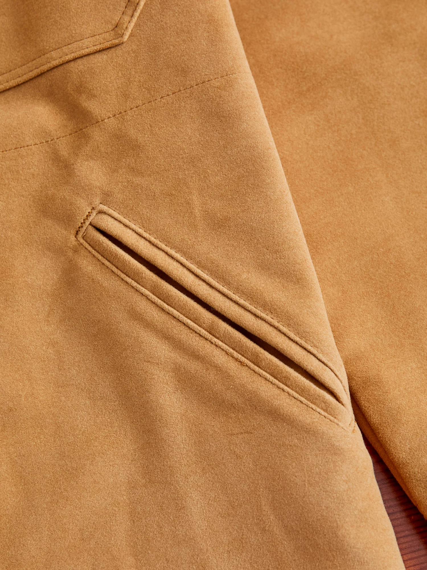 Crissman Overshirt in Camel Moleskin - Image 5