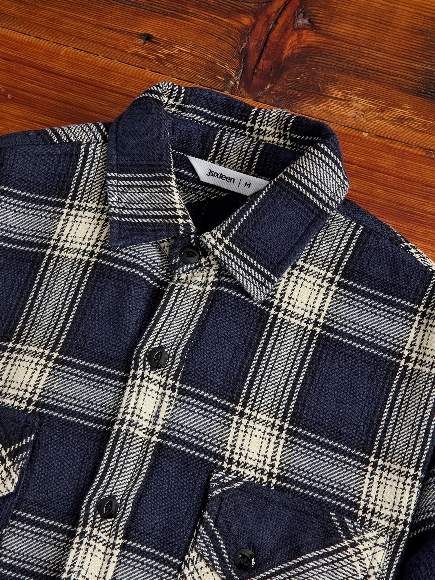 Crosscut Flannel in Midnight Plaid - Image 4