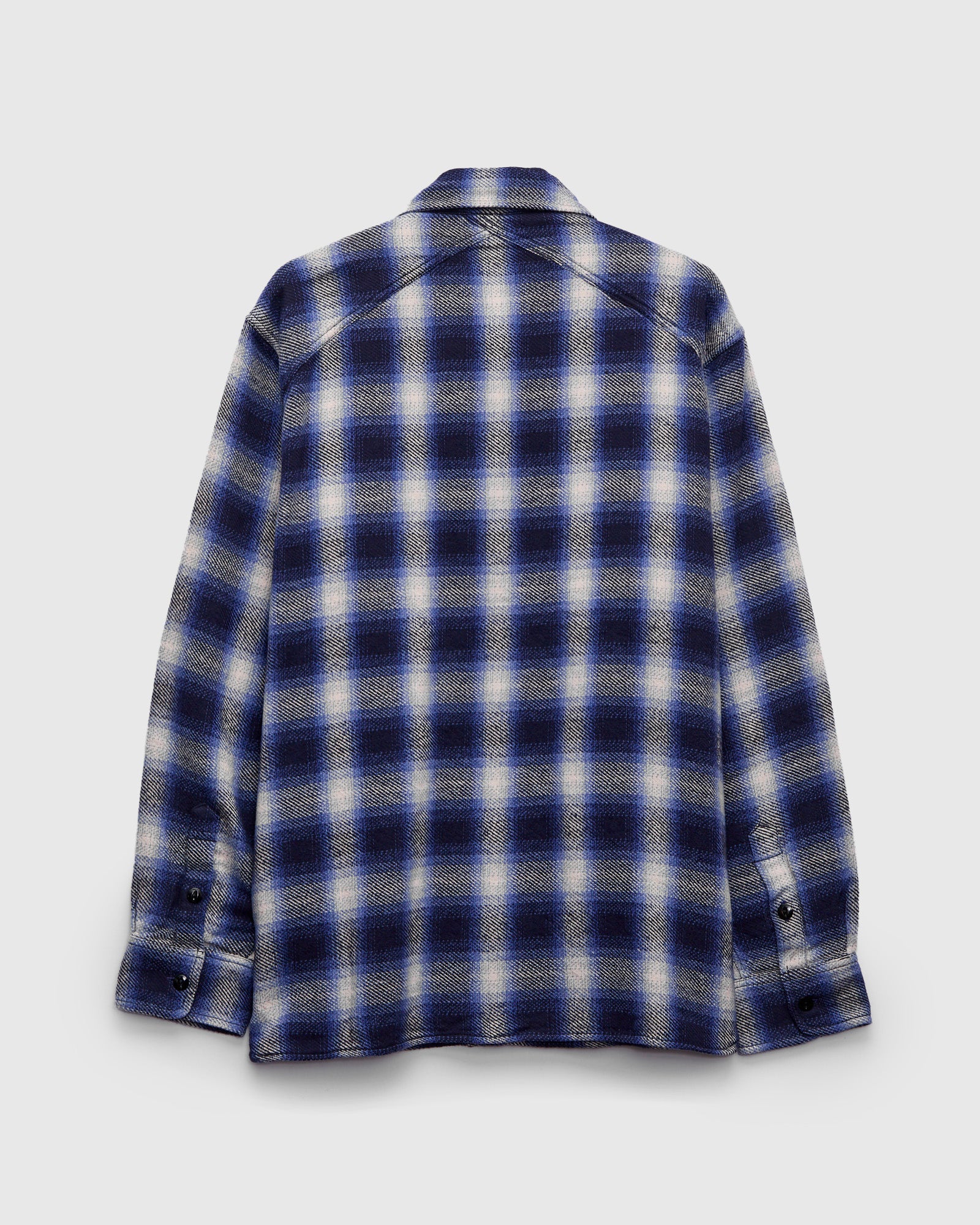 Crosscut Flannel in Royal Blue Plaid - Image 3