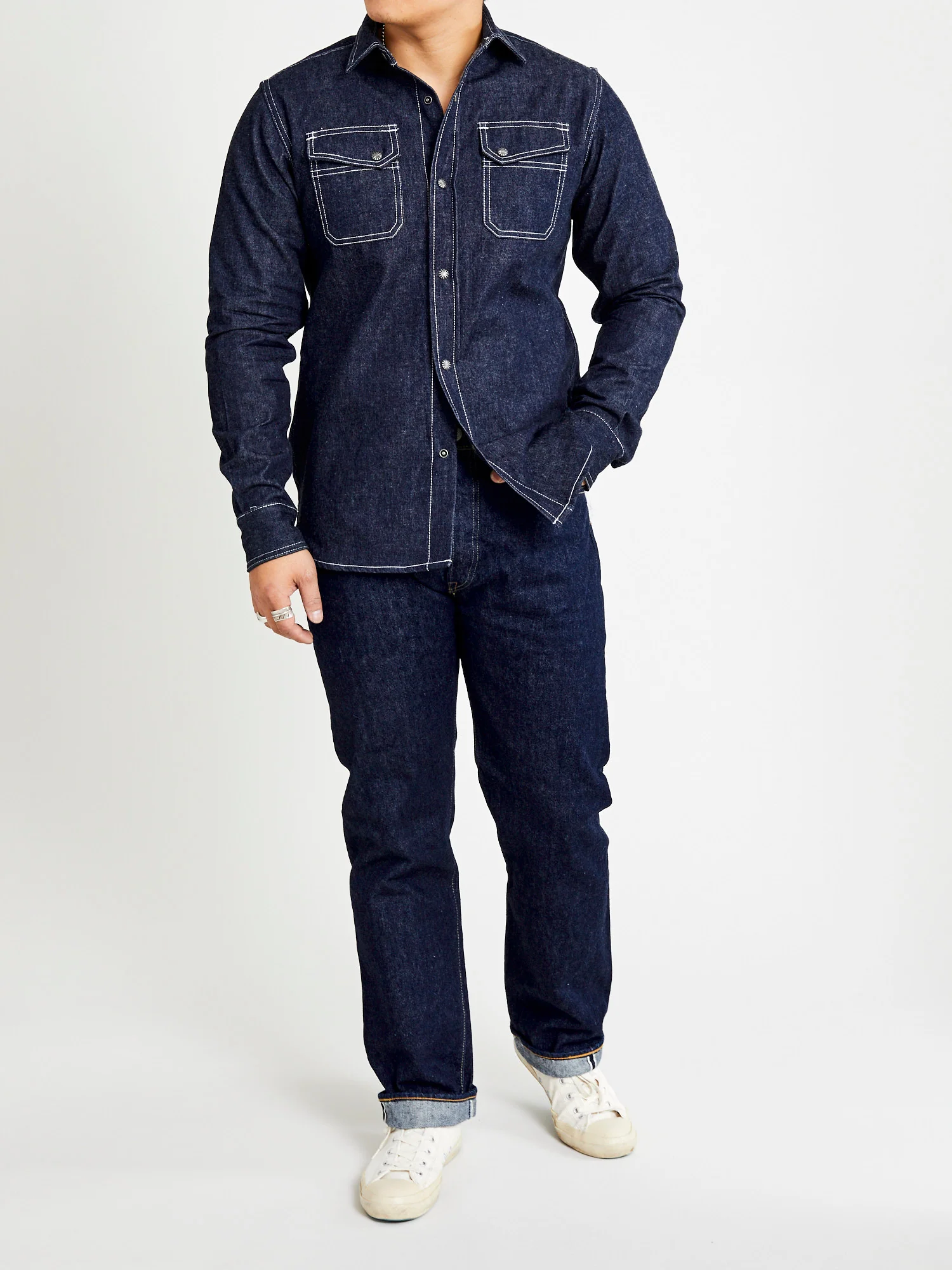 Crosscut Western in Indigo Denim - Image 11