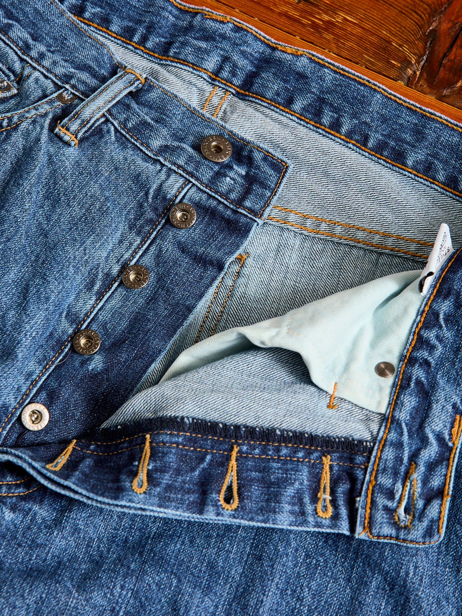 CS-101xs 12oz Stonewashed Indigo Selvedge Denim - Classic Straight Fit - Image 6