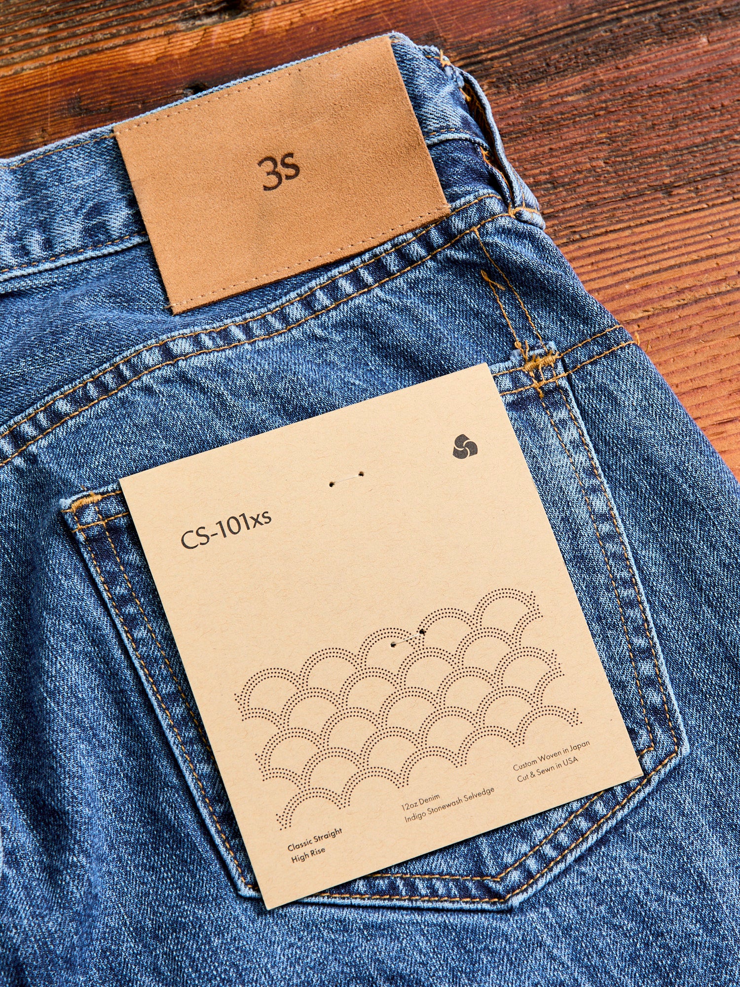 CS-101xs 12oz Stonewashed Indigo Selvedge Denim - Classic Straight Fit - Image 9