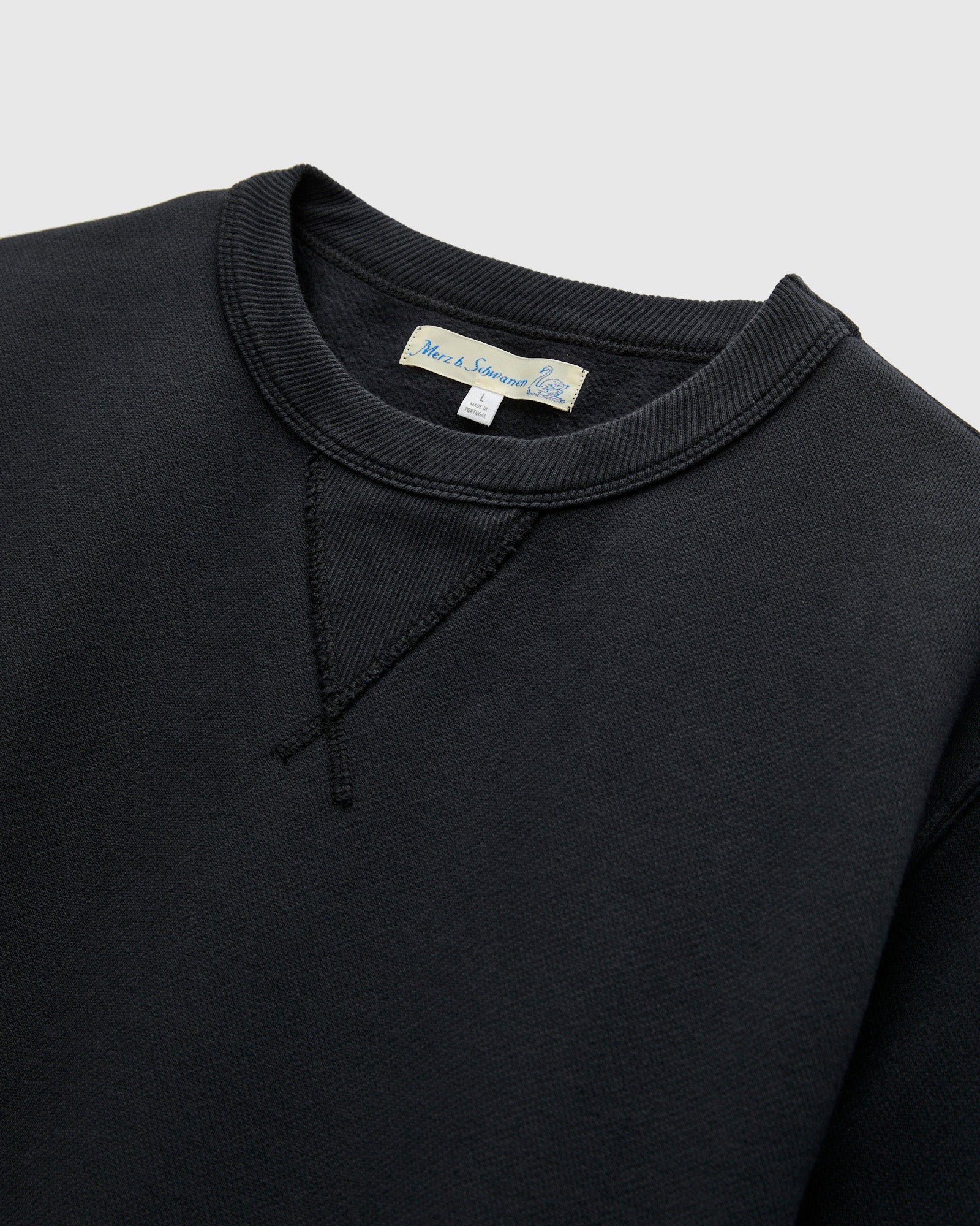 CSW28 "Good Basics" Organic Cotton Crewneck Sweater in Charcoal - Image 3