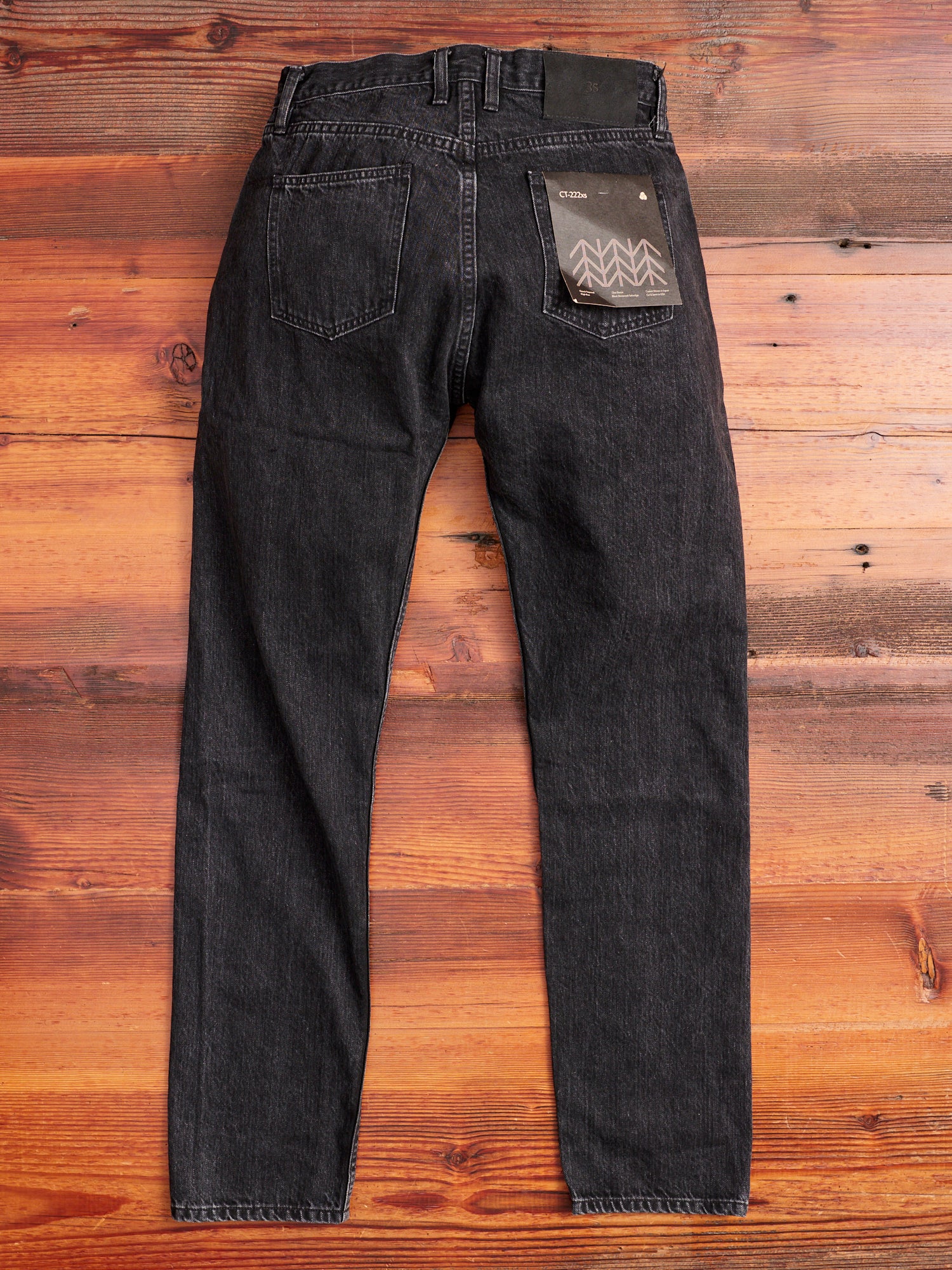 CT-222xs 12oz Stonewashed Double Black Selvedge Denim - Classic Tapered Fit - Image 10