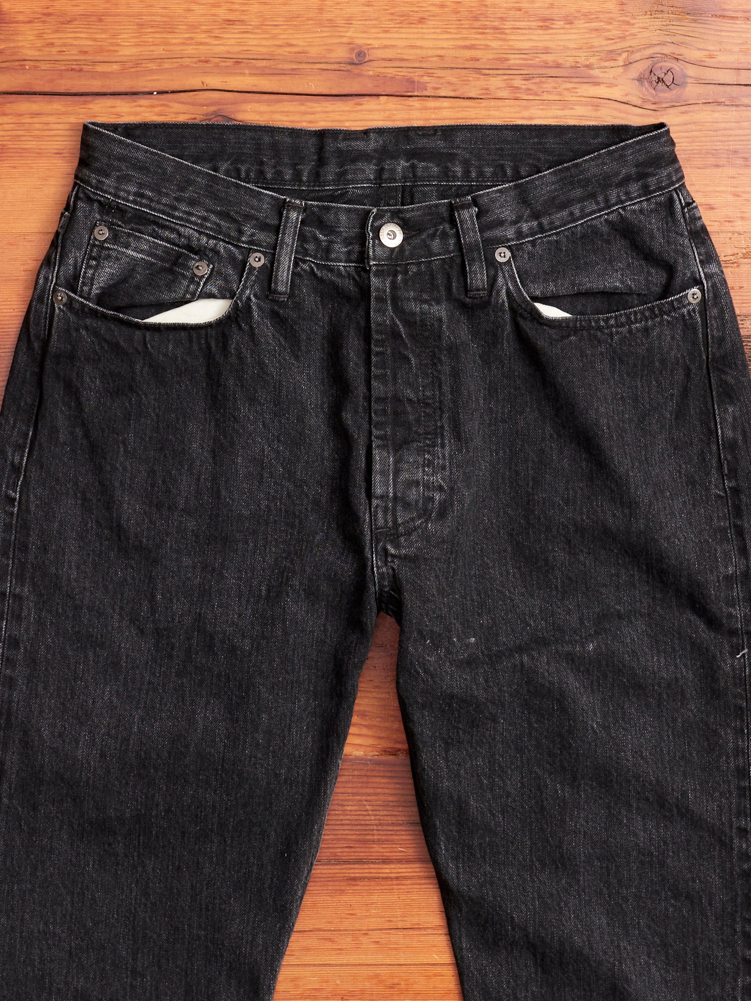 CT-222xs 12oz Stonewashed Double Black Selvedge Denim - Classic Tapered Fit - Image 2