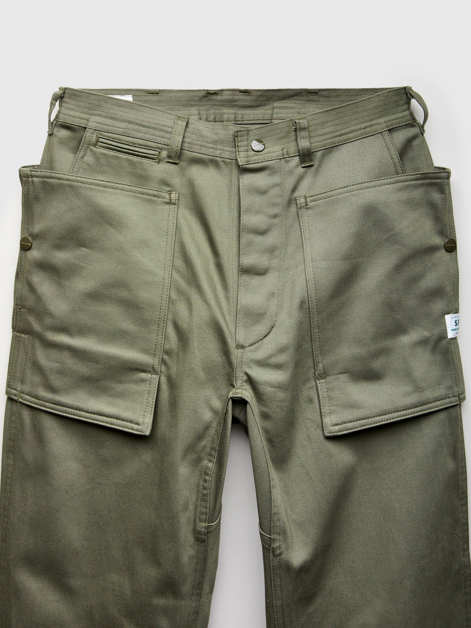 Cultivator Pants in Olive Satin Back - Image 4