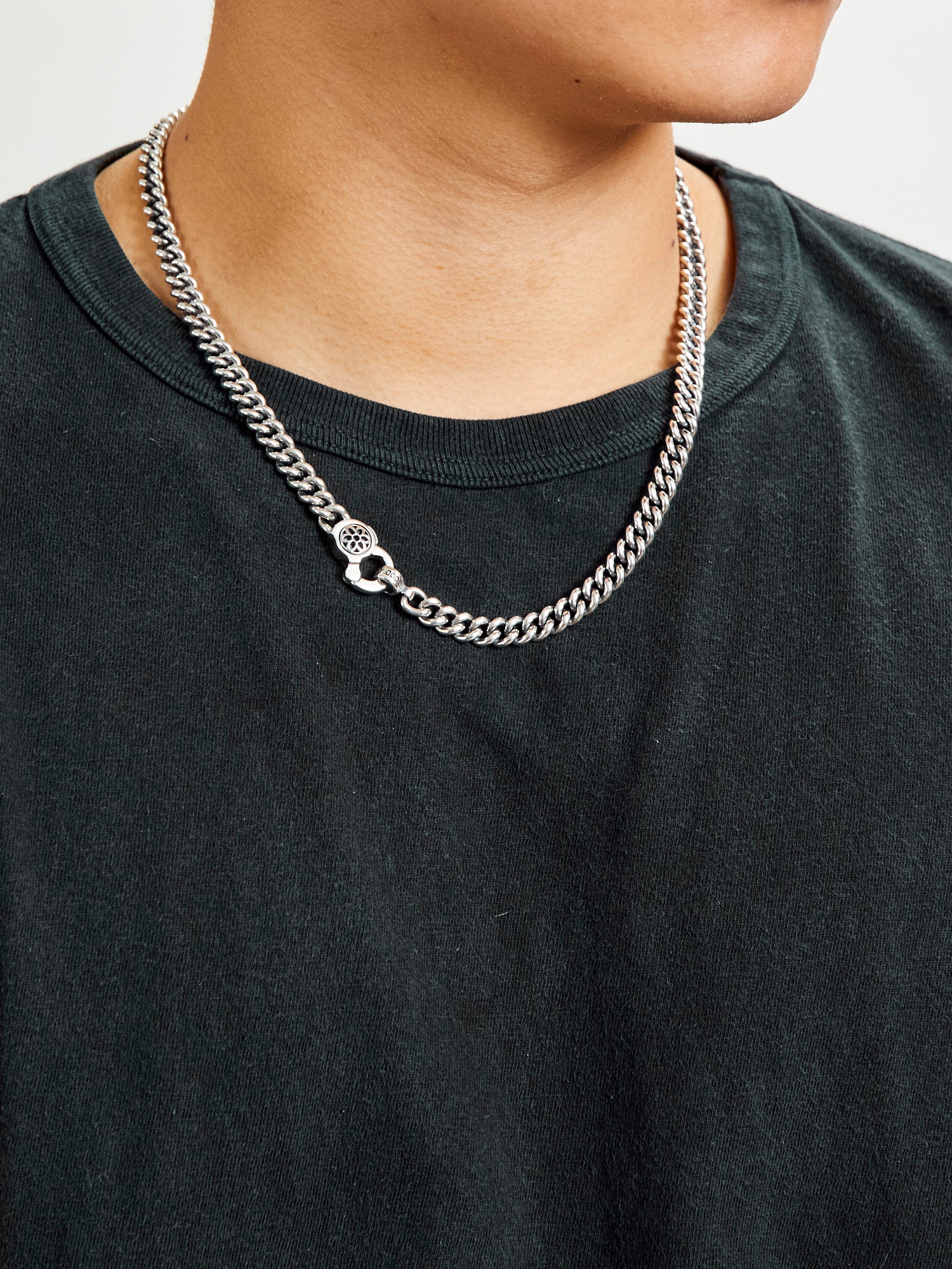 Curb Chain Necklace Size A in Sterling Silver - Image 2