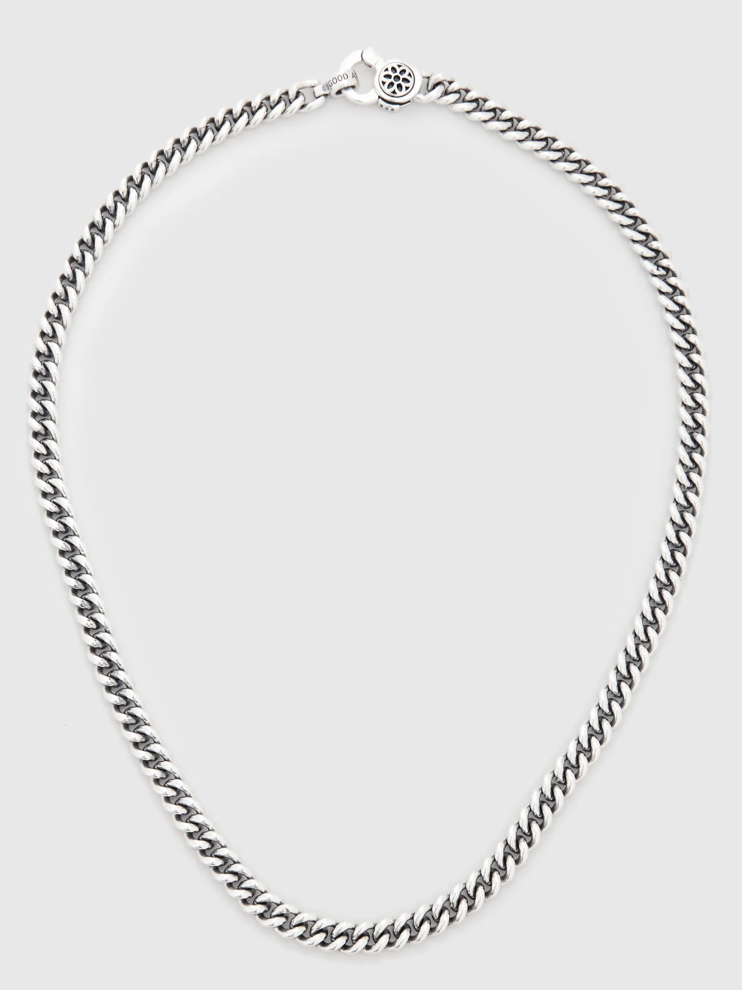 Curb Chain Necklace Size A in Sterling Silver - Image 3