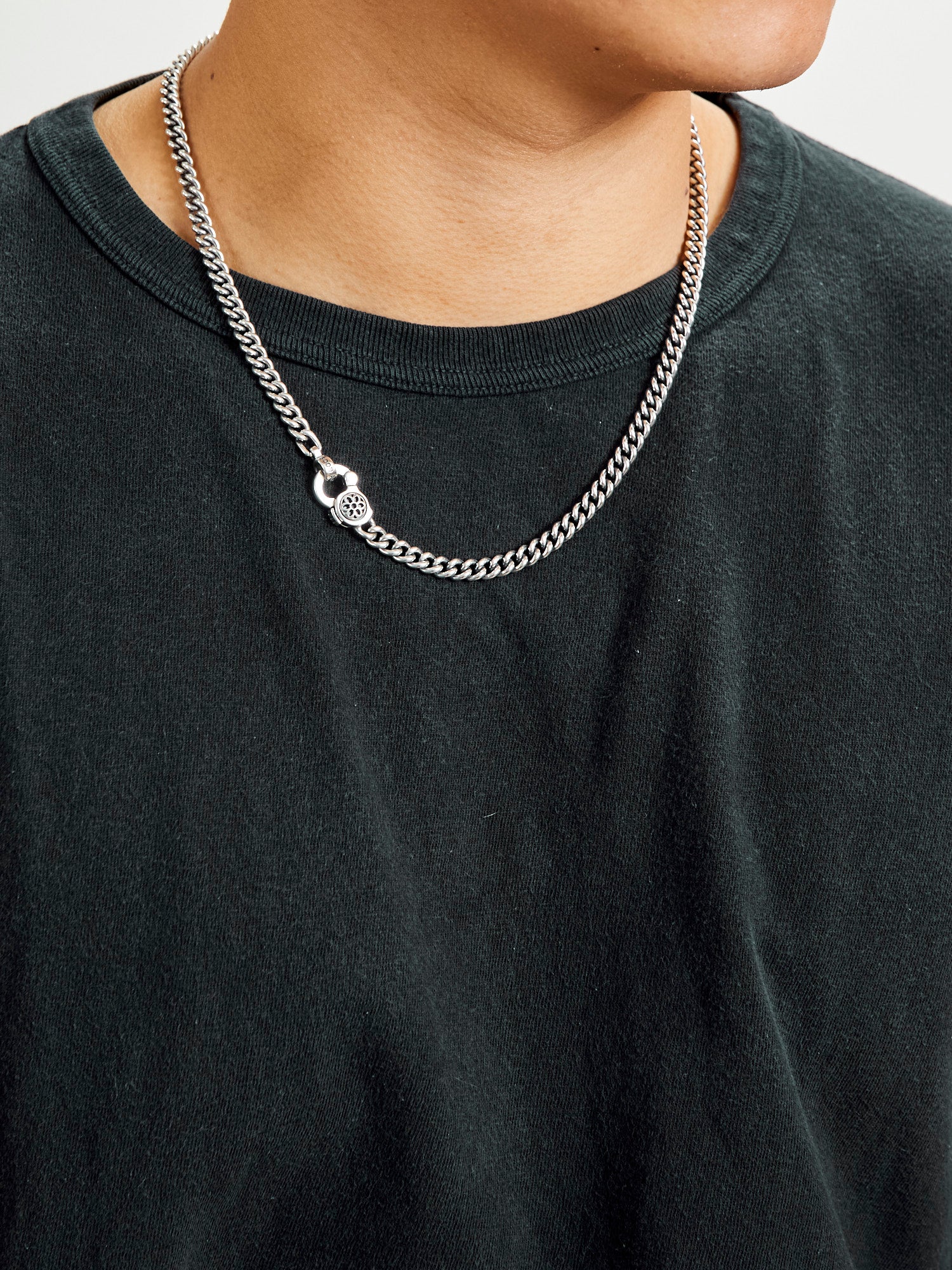 Curb Chain Necklace Size AA in Sterling Silver - Image 2
