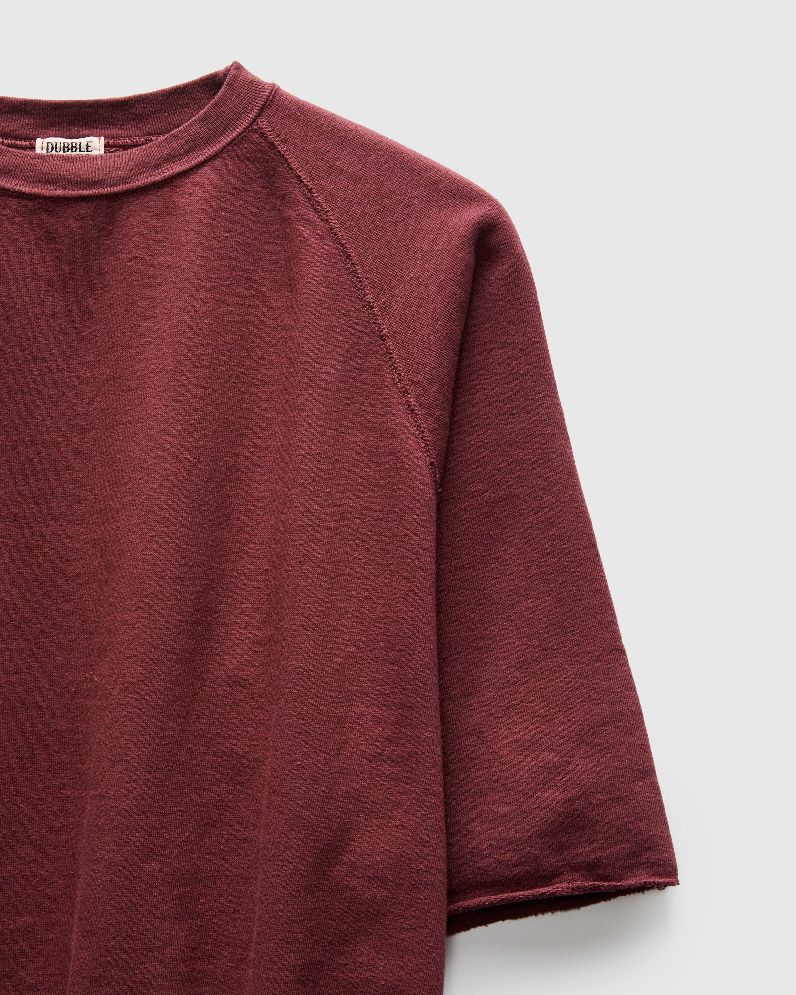 Cut Off Sleeve Sweatshirt in Bordeaux - Image 6