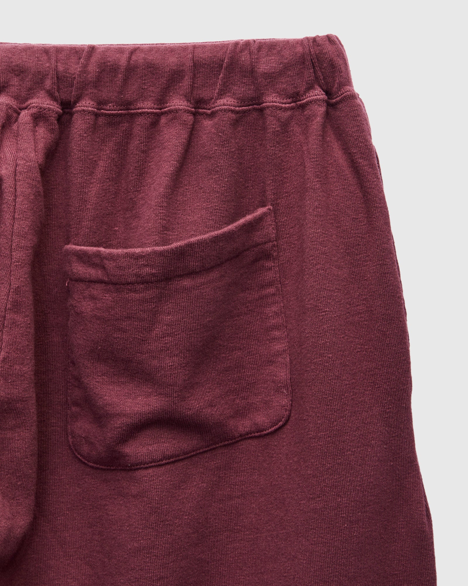 Cut Off Sweatshort in Bordeaux - Image 3