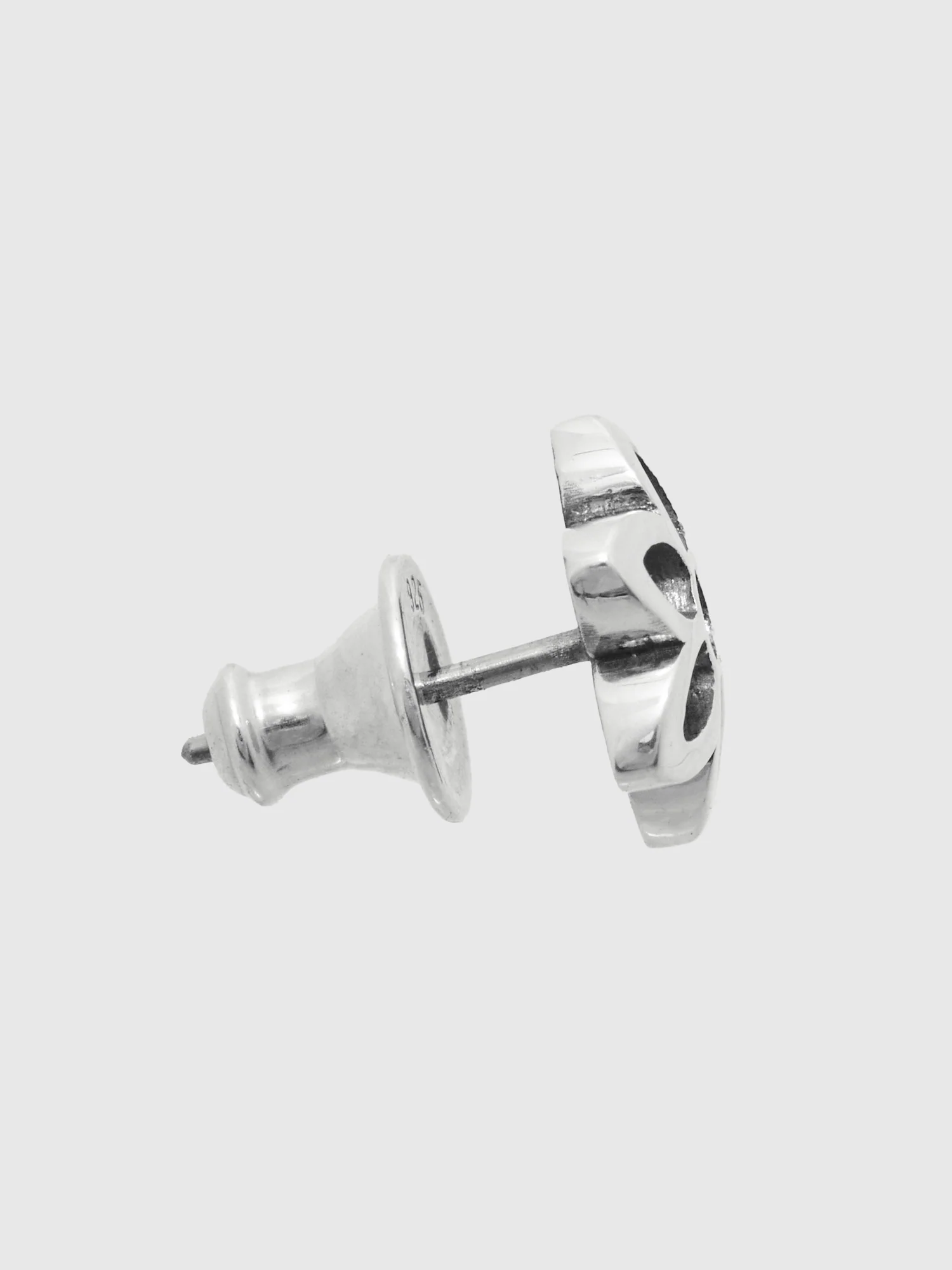 10mm Cutout Stud Earring in Sterling Silver - Image 2