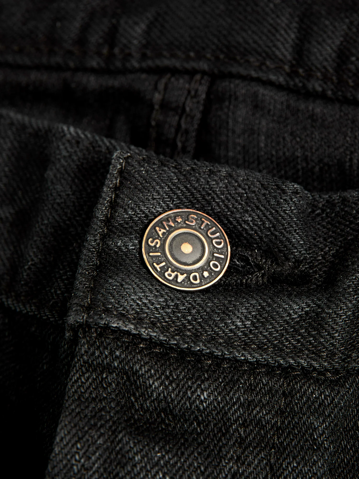 D1864S "Kurozome" 14oz Deep Black Selvedge Denim - Relaxed Tapered Fit - Image 8