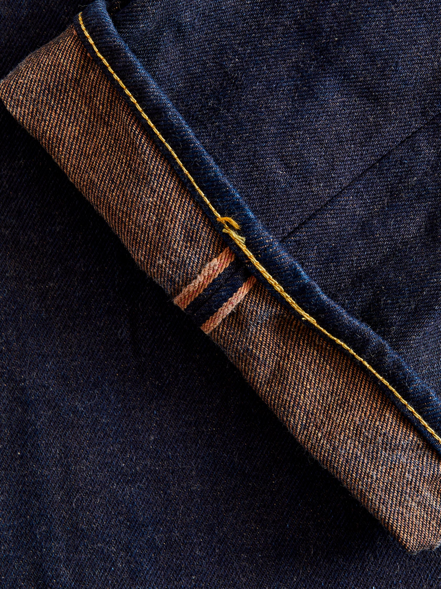 D1879S "Natural Indigo x Kakishibu" 15oz Aishibuzome Dyed Selvedge Jeans - Regular Straight Fit - Image 12