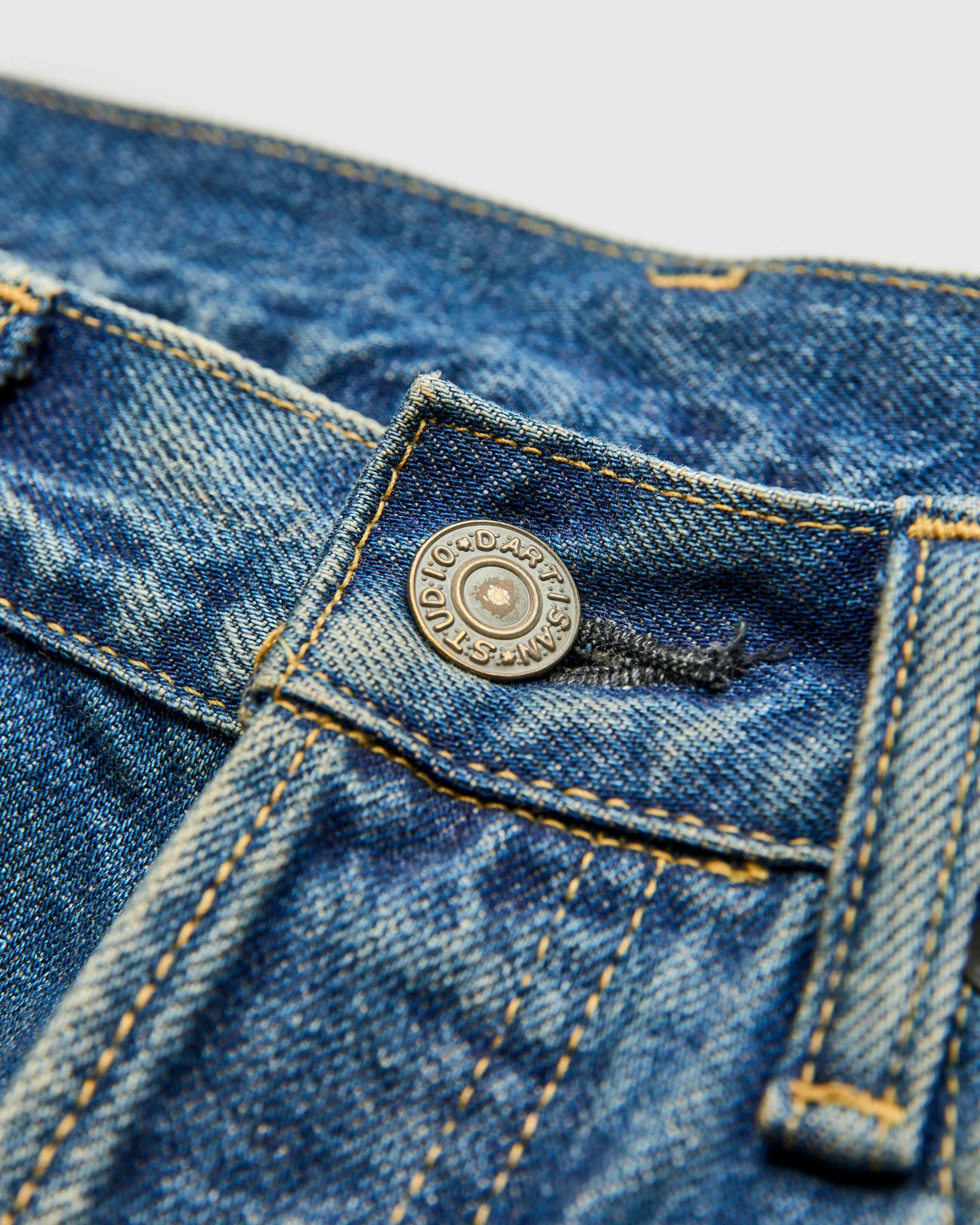 D1891US 13oz Washed Selvedge Denim - Regular Straight Fit - Image 5