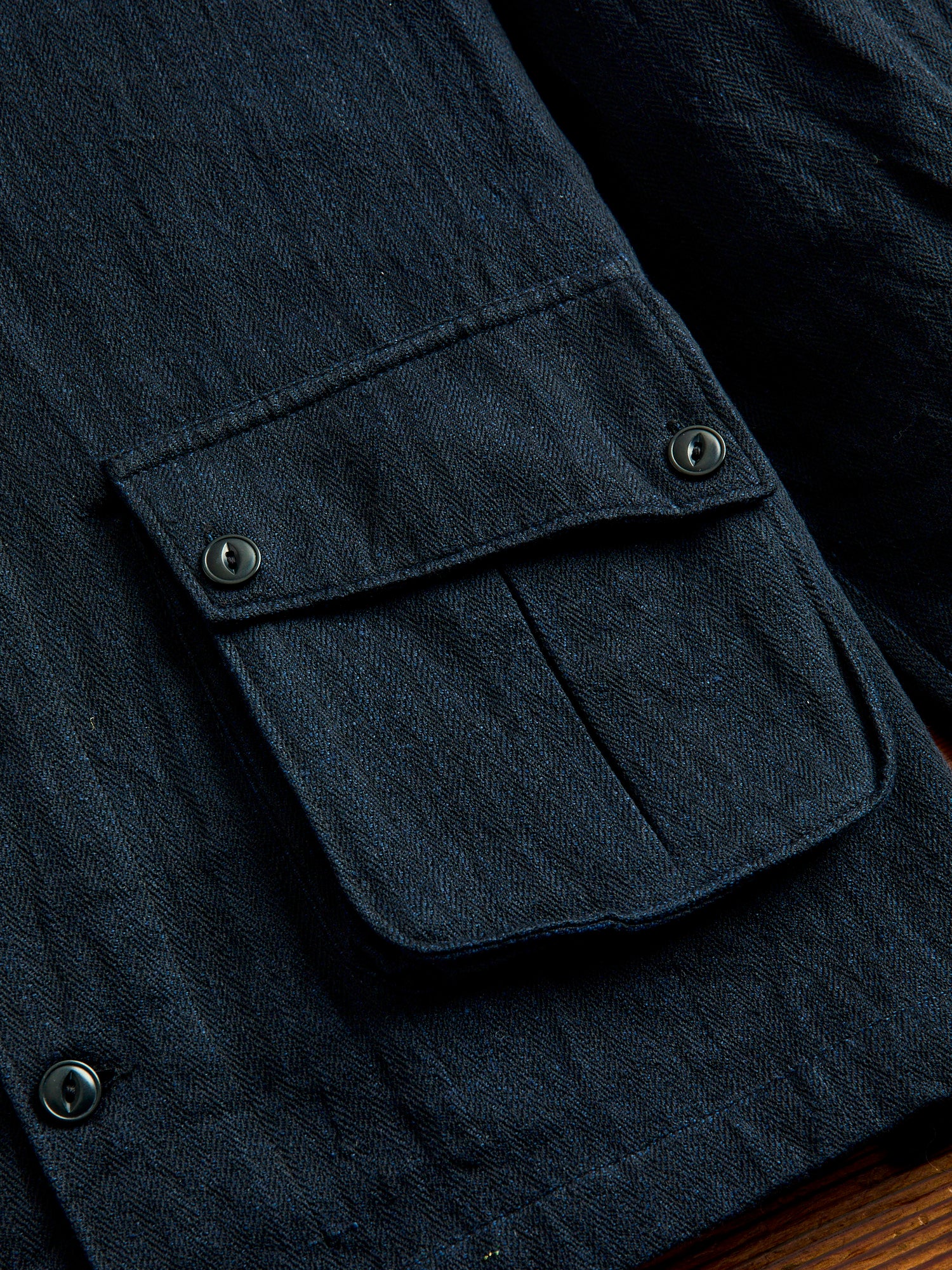 Dani Jacket in Iron/Indigo Herringbone - Image 5