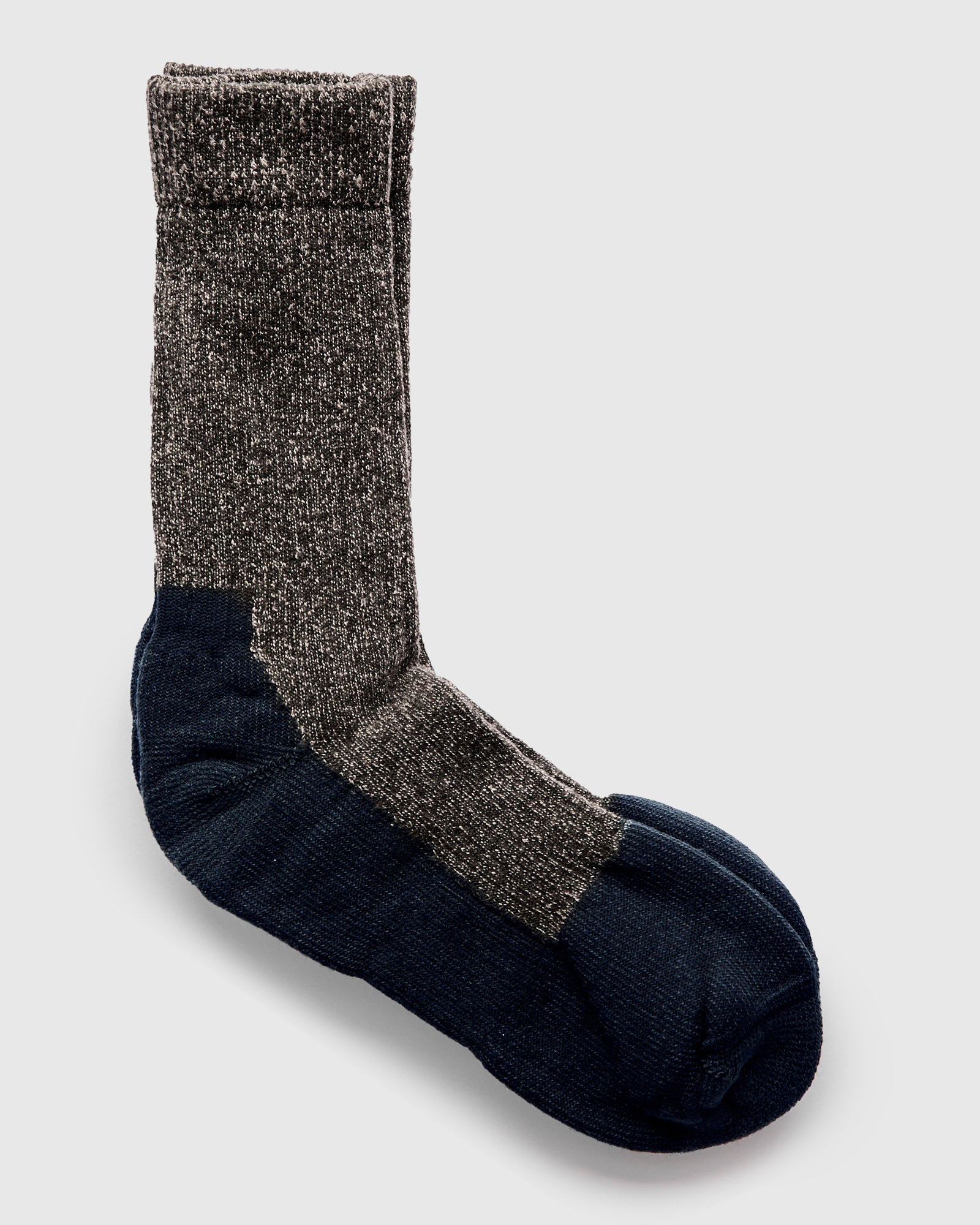 Deep Toe Capped Wool Sock in Navy - Image 2