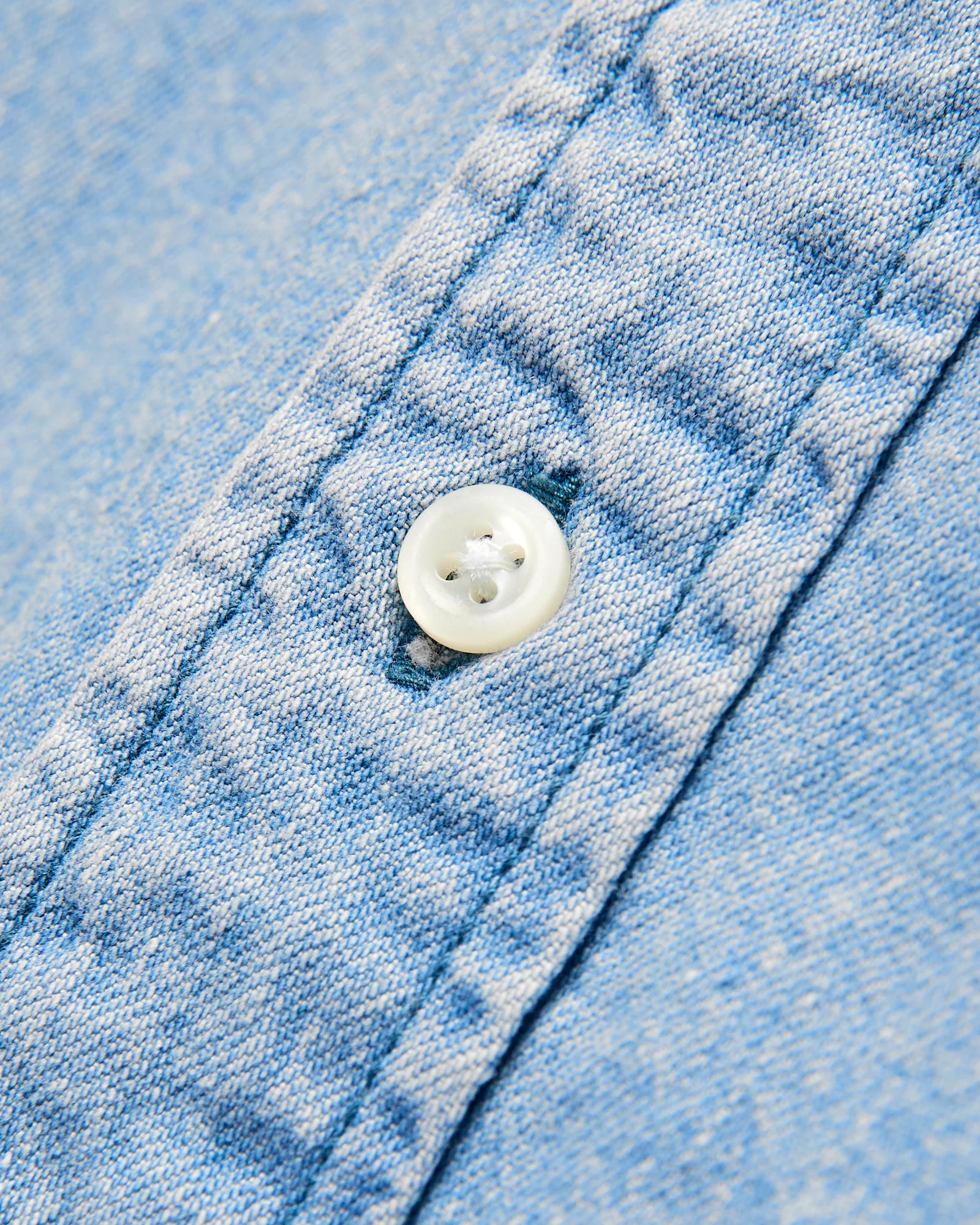 Denim Button-Down Shirt in Light Blue - Image 4