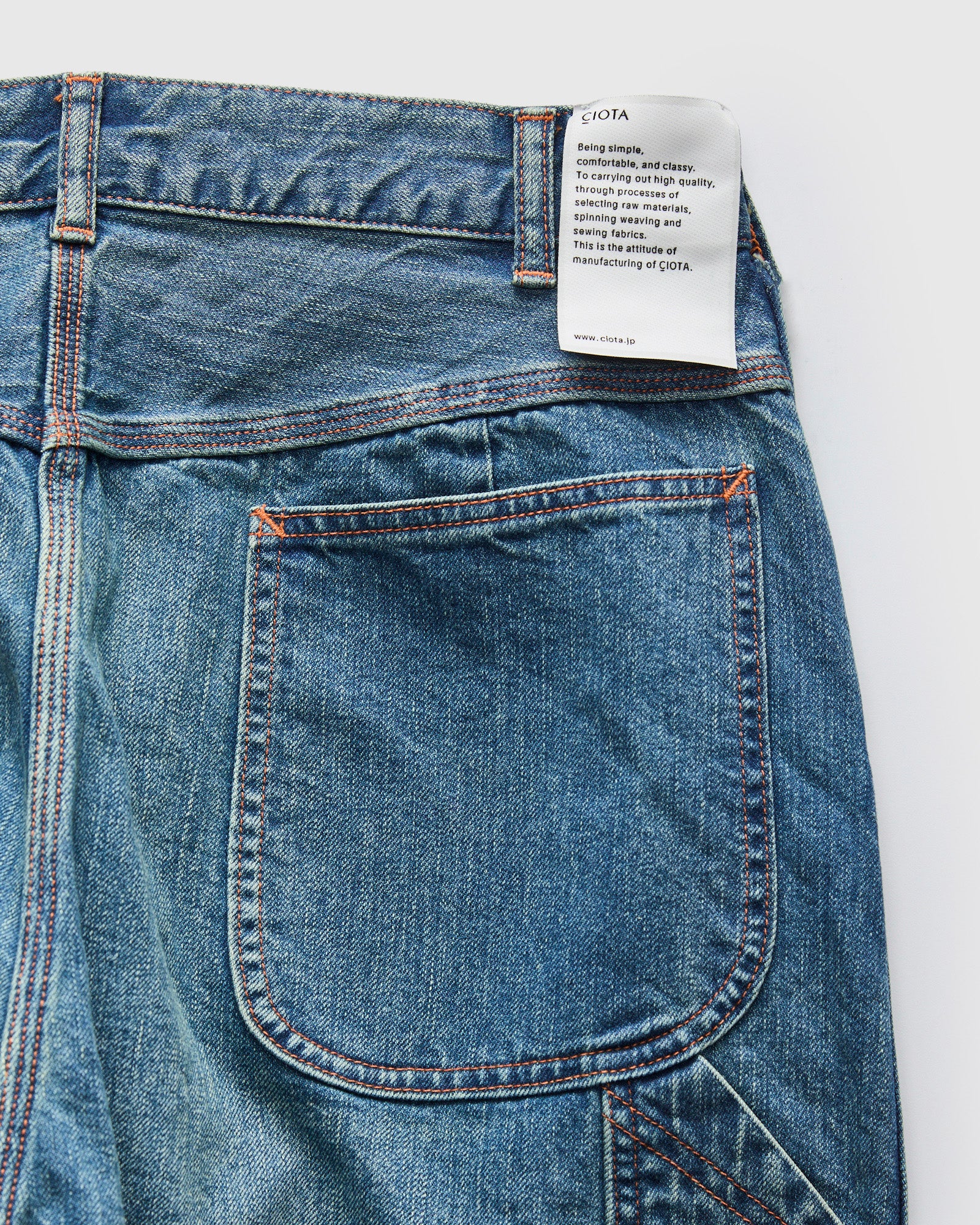 Denim Painter Pants in Medium Blue - Image 3